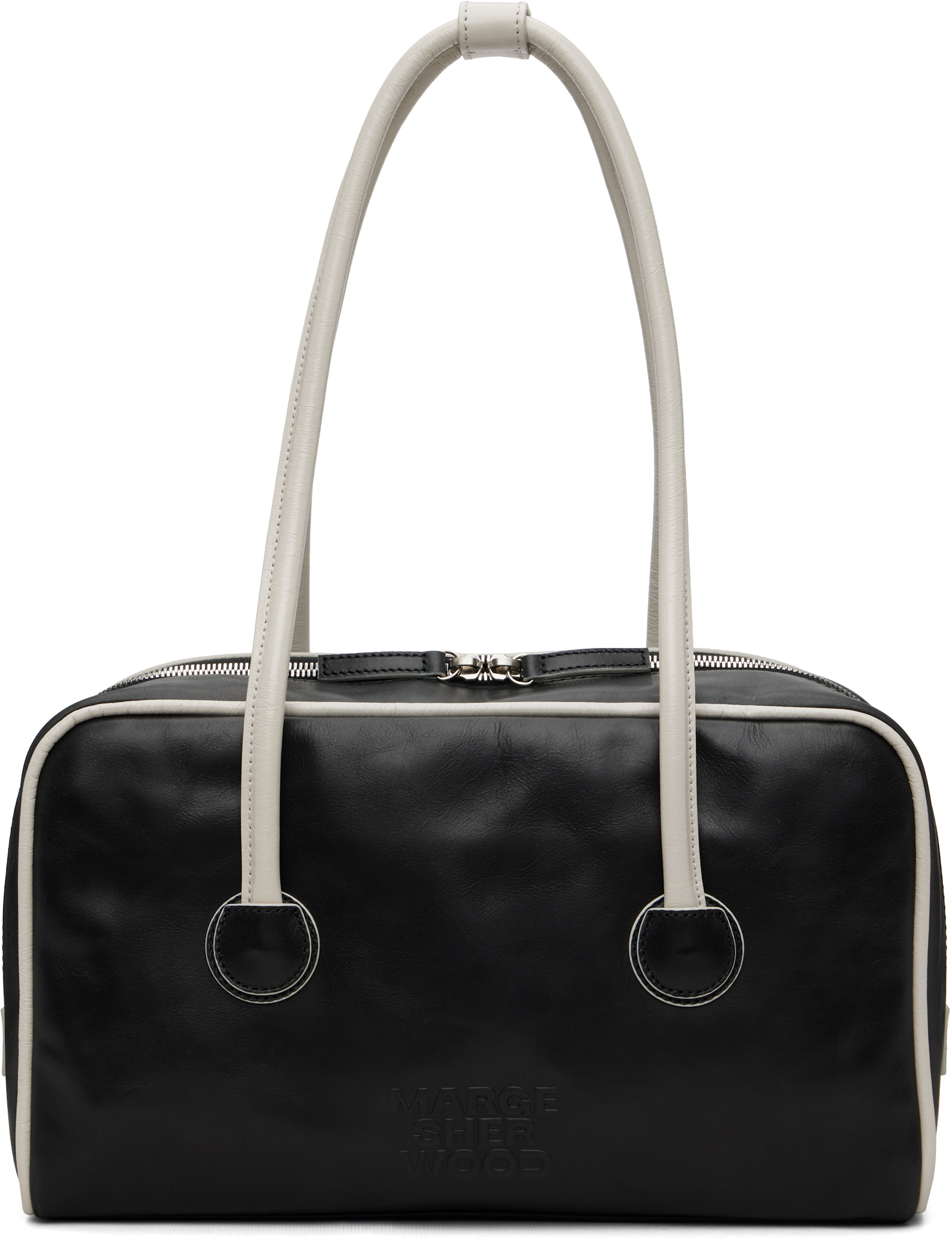 MARGESHERWOOD: Black Soft Boston Bag | SSENSE