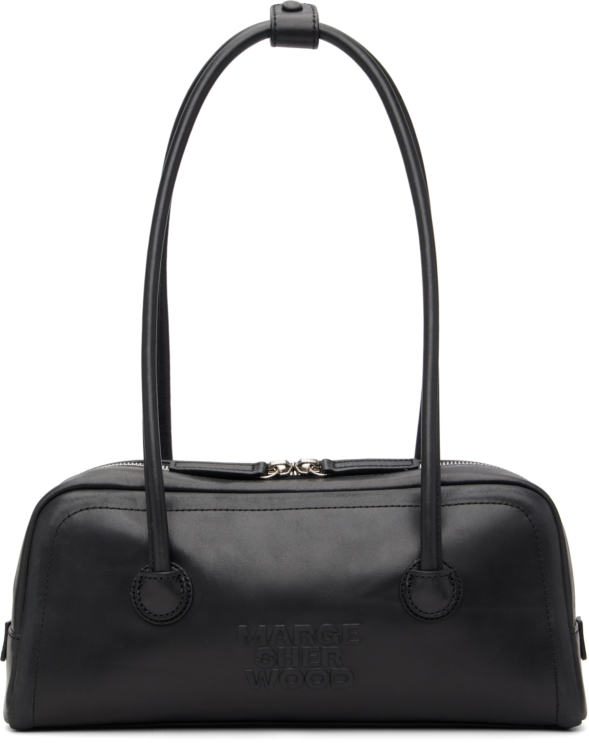 MARGESHERWOOD: Black SOFT BOSTON EW Bag | SSENSE Singapore