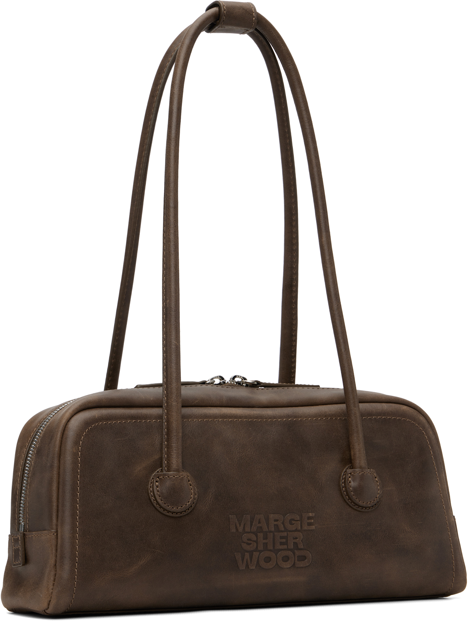 MARGESHERWOOD: Brown Soft Boston EW Bag | SSENSE Canada