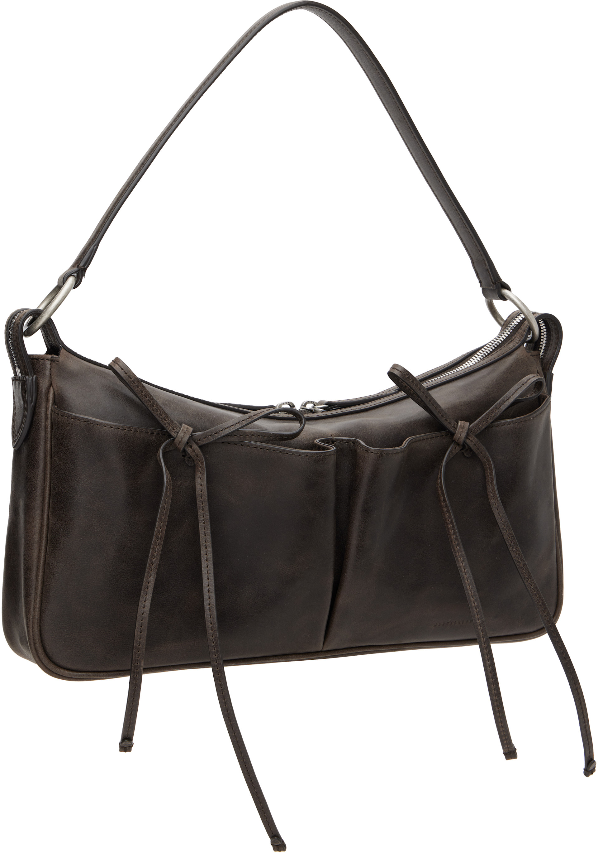 MARGESHERWOOD: Brown Ribbon Pochette Large Bag | SSENSE Canada