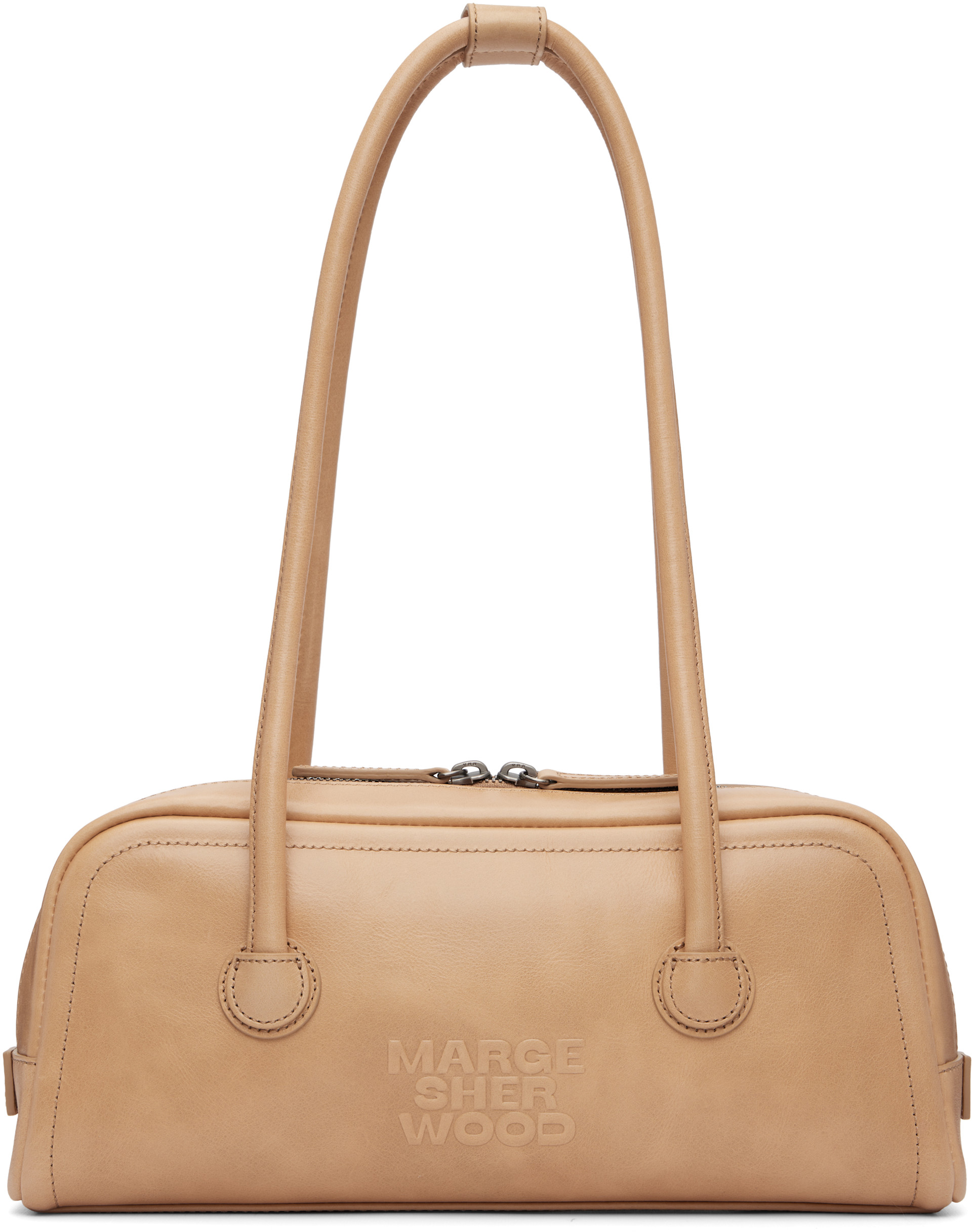 MARGESHERWOOD: Beige Soft Boston EW Bag | SSENSE