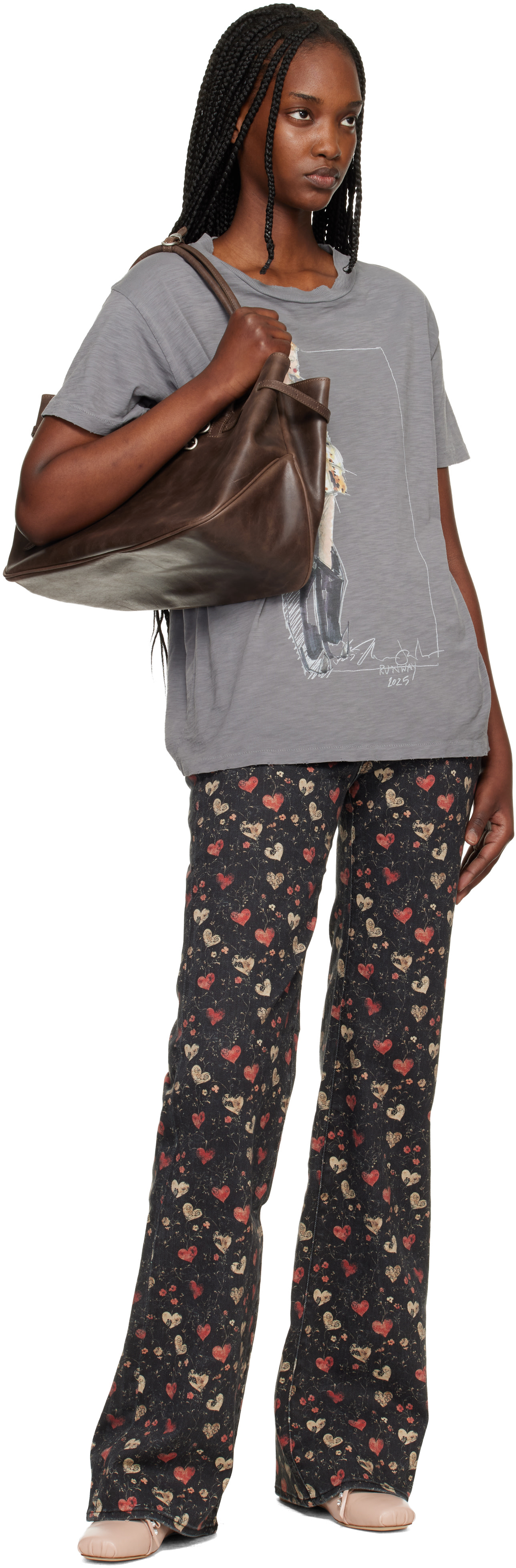 MARGESHERWOOD: Brown Grandma Used Large Tote | SSENSE