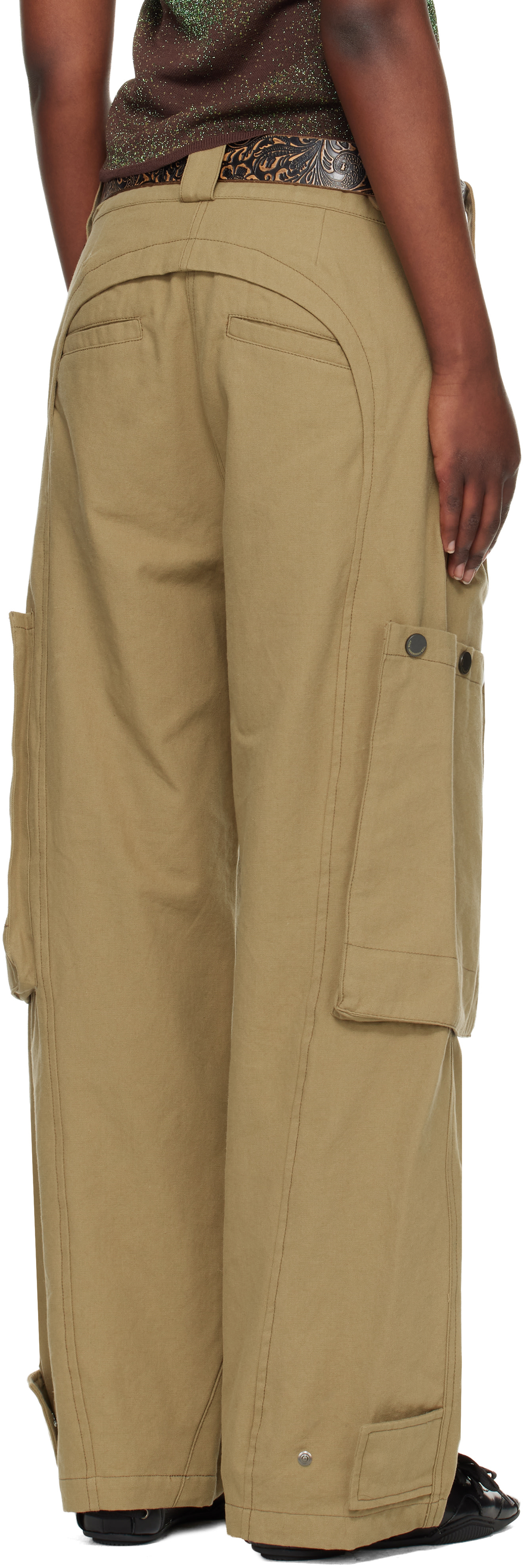 Andersson Bell - Pantalon cargo utilitaire beige