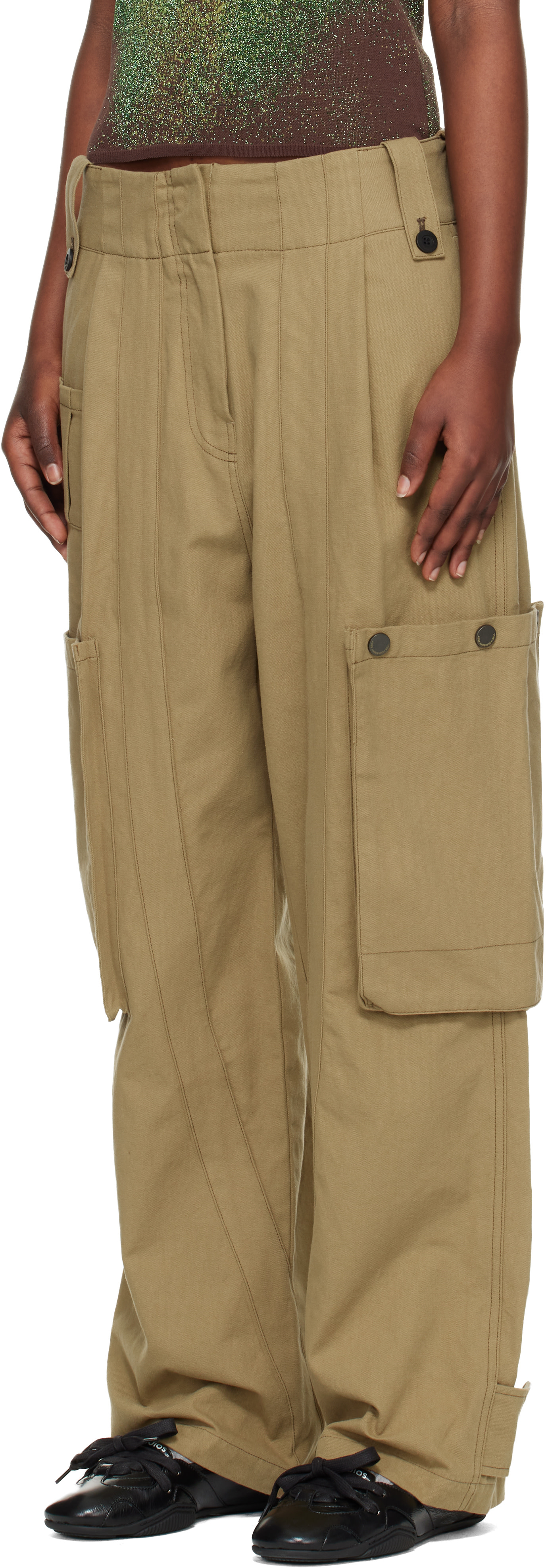 Andersson Bell - Pantalon cargo utilitaire beige
