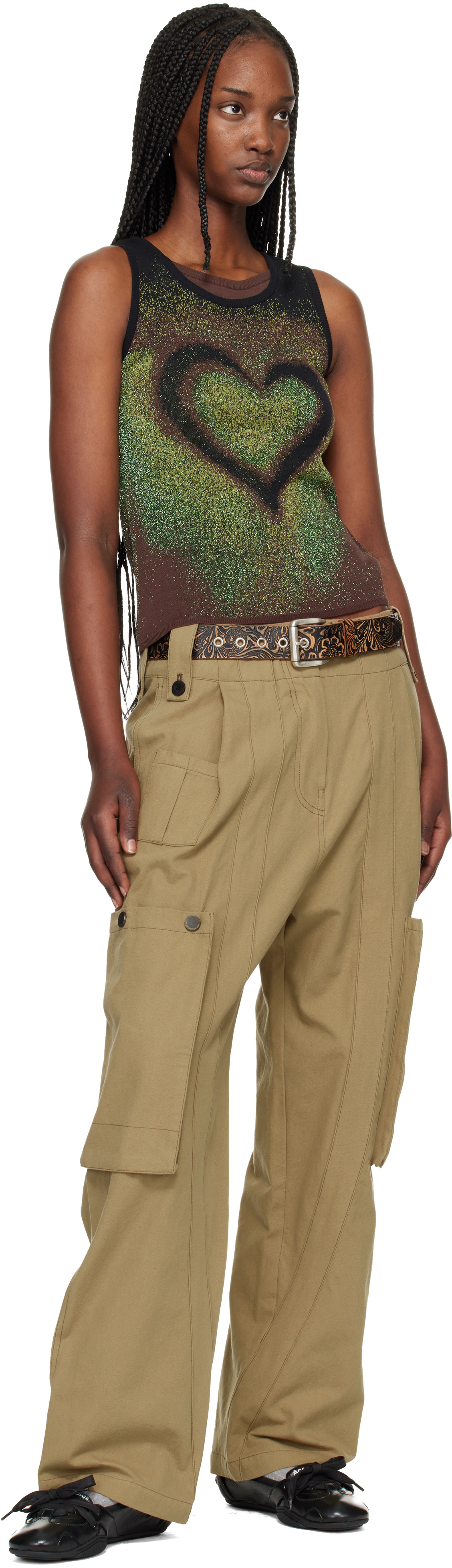 Andersson Bell - Pantalon cargo utilitaire beige