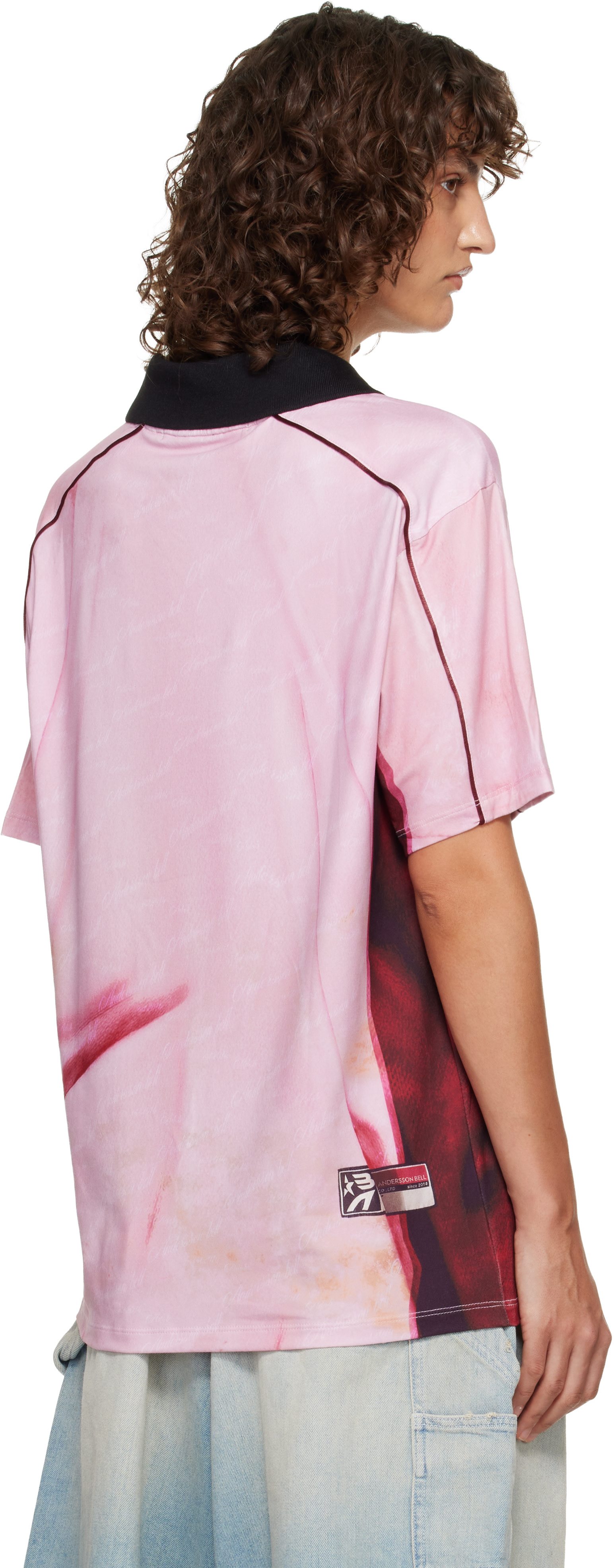 Andersson Bell: Pink Printed Football Jersey T-shirt | SSENSE Canada