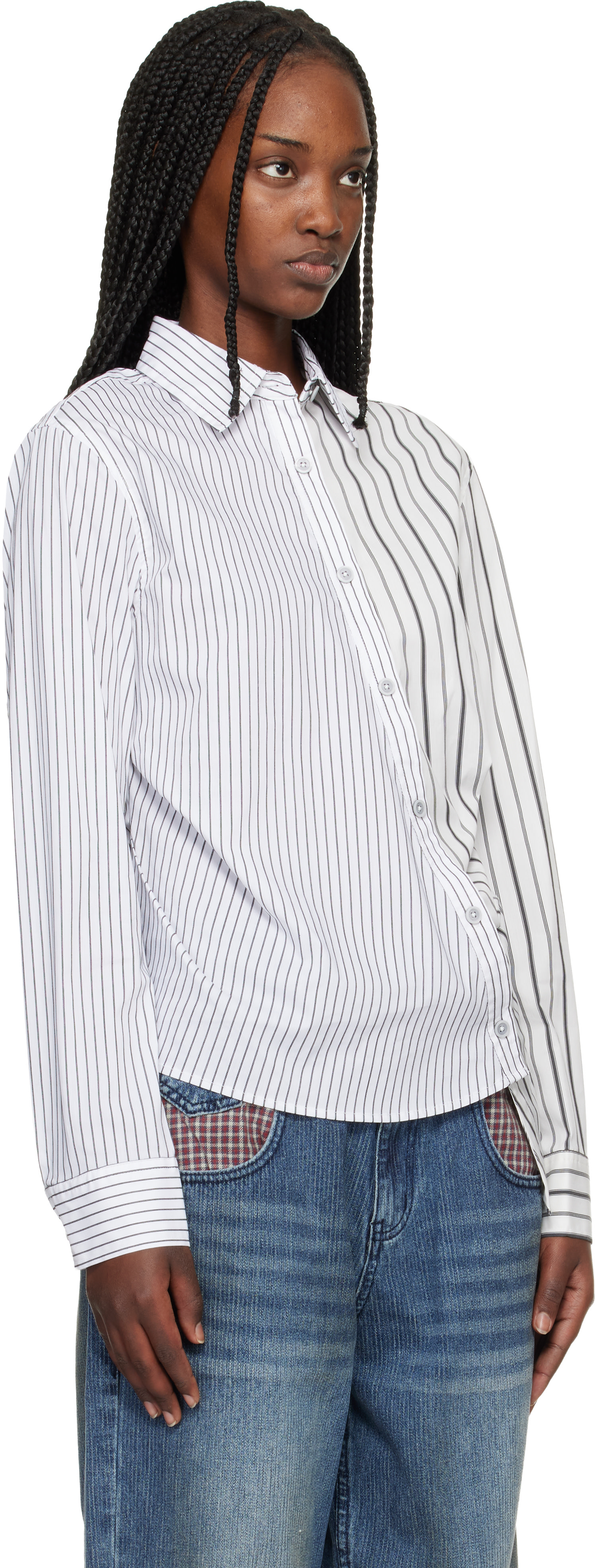 Andersson Bell - Chemise Noa blanche à rayures