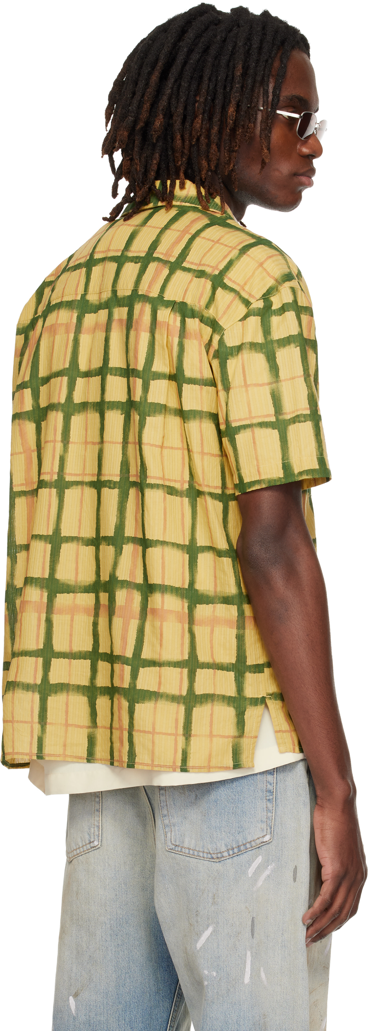 Andersson Bell - Chemise Rothko jaune à col ouvert