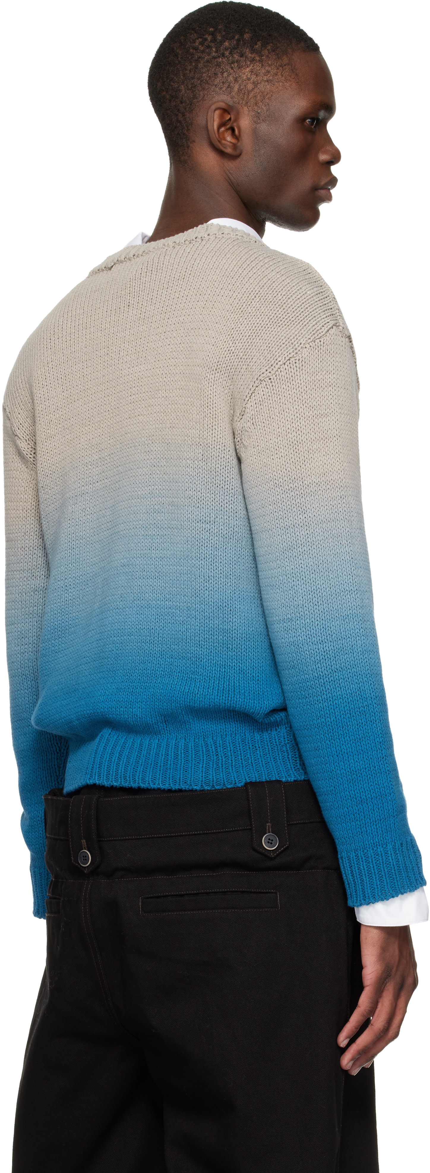 Andersson Bell - Pull dégradé Henry beige et bleu