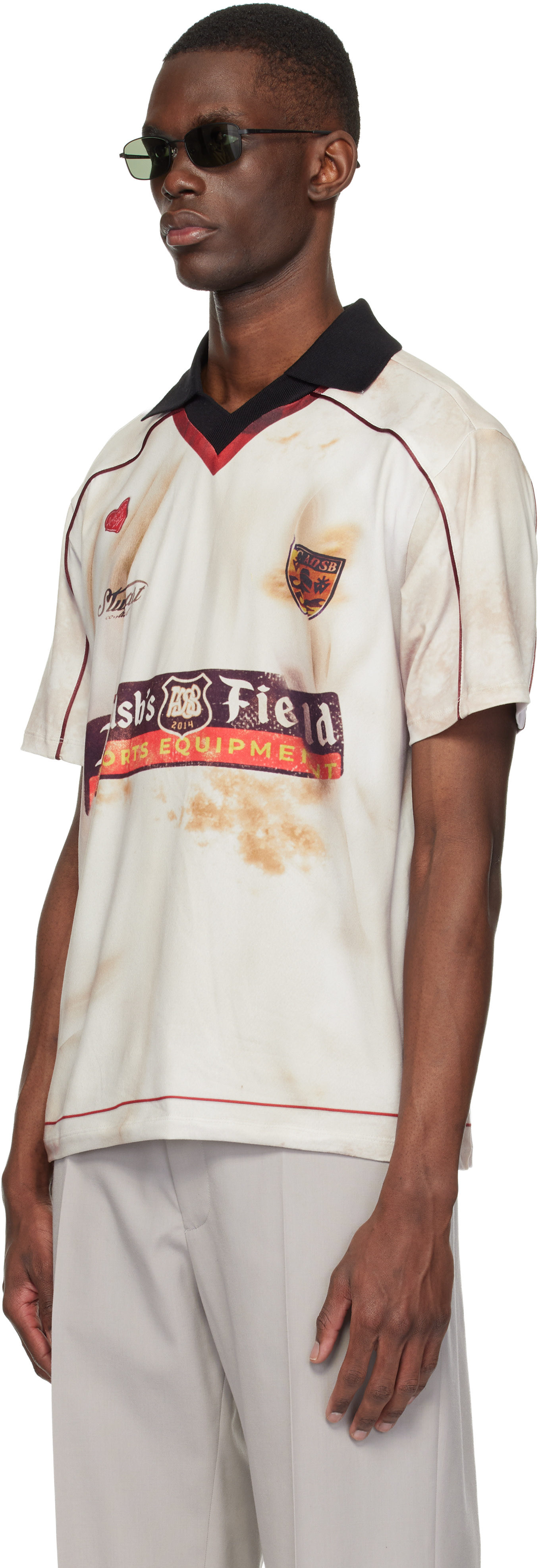 Andersson Bell DUST Tシャツ ホワイト Andersson Bell: ホワイト Dust Printed Football ジャージー Tシャツ