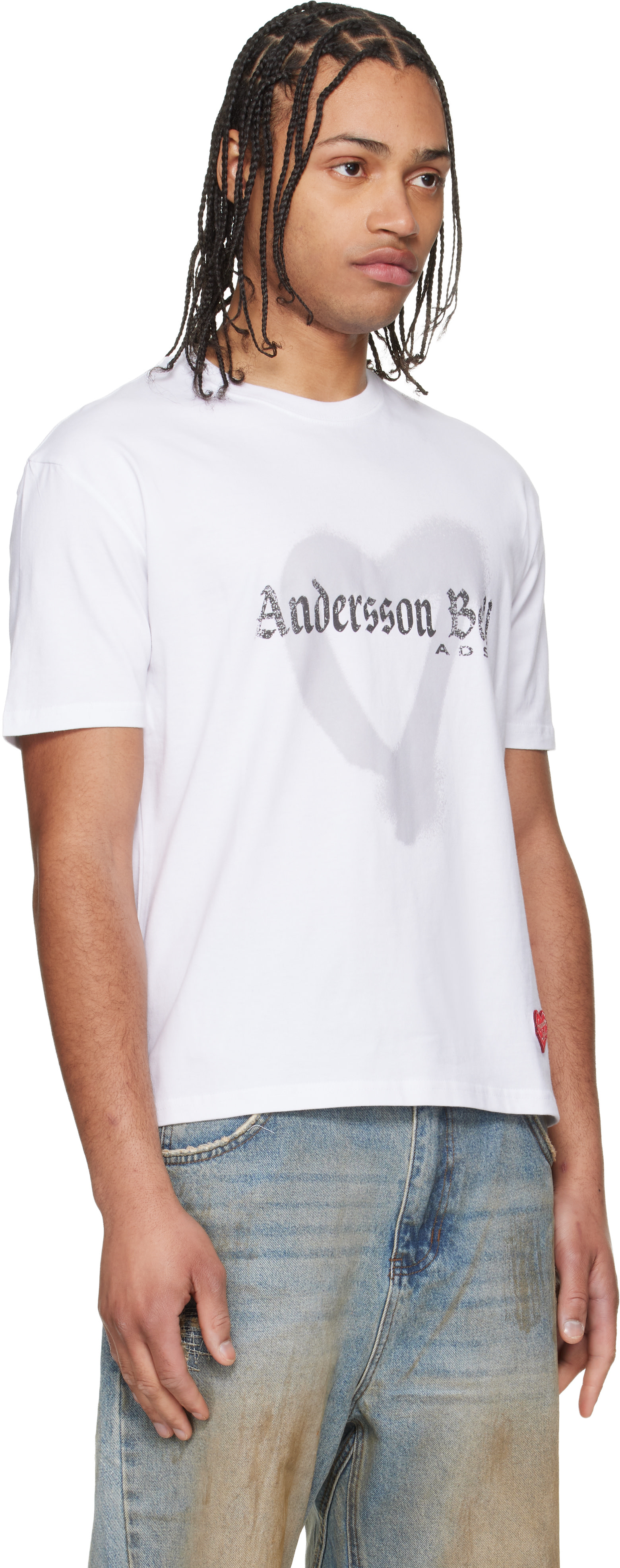 Andersson Bell - ホワイト Essential Heart Tシャツ