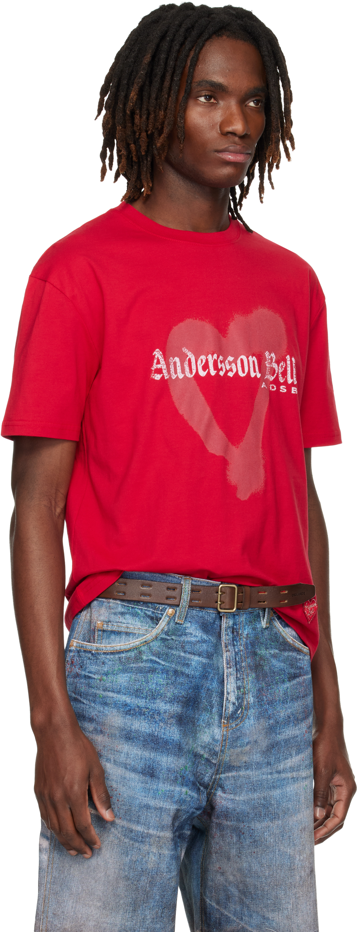 【新品・未使用】Andersson Bell T-shirt Andersson Bell: Red Essential Heart T-shirt | SSENSE Taiwan