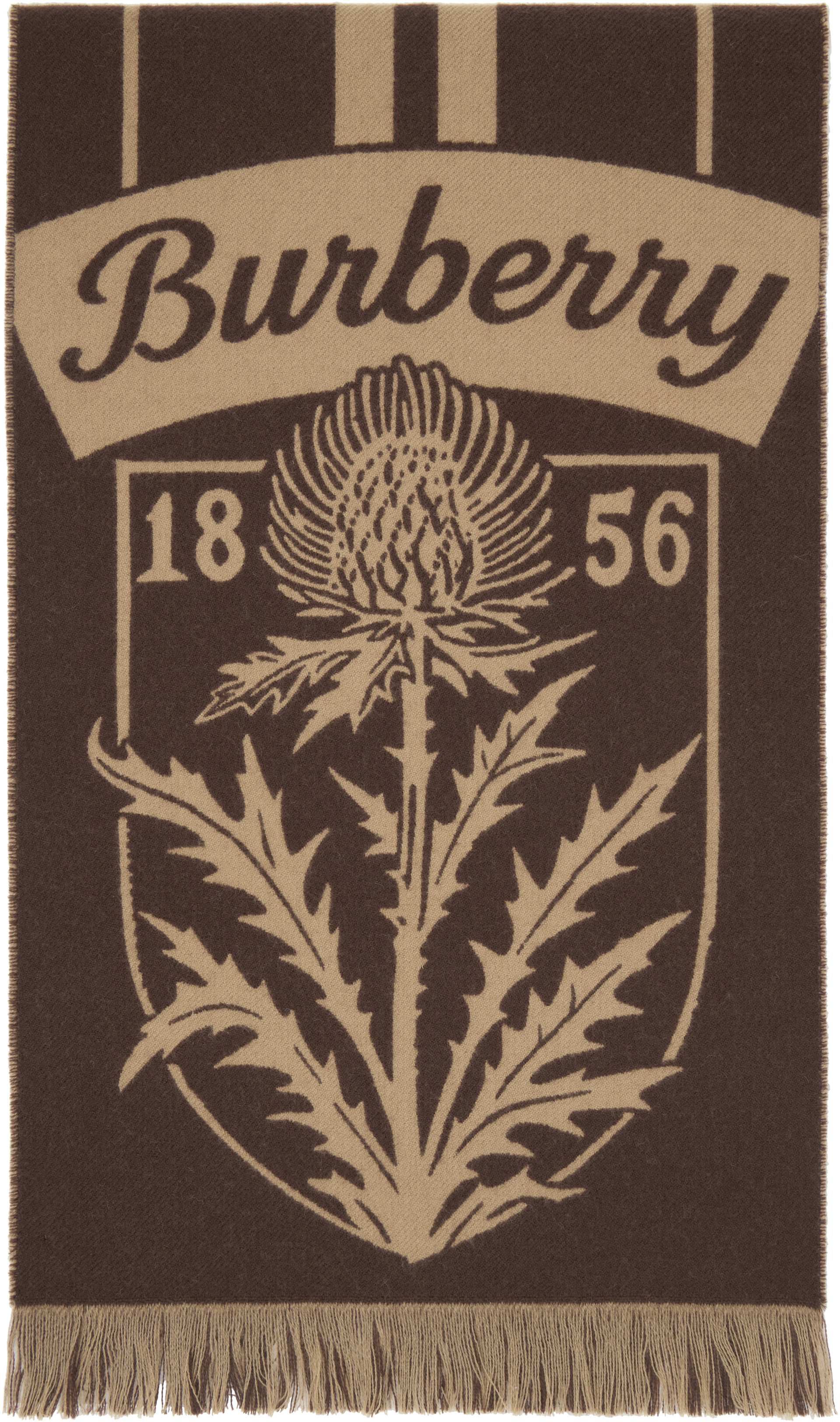 Burberry - 브라운 시슬 쉴드 울 스카프