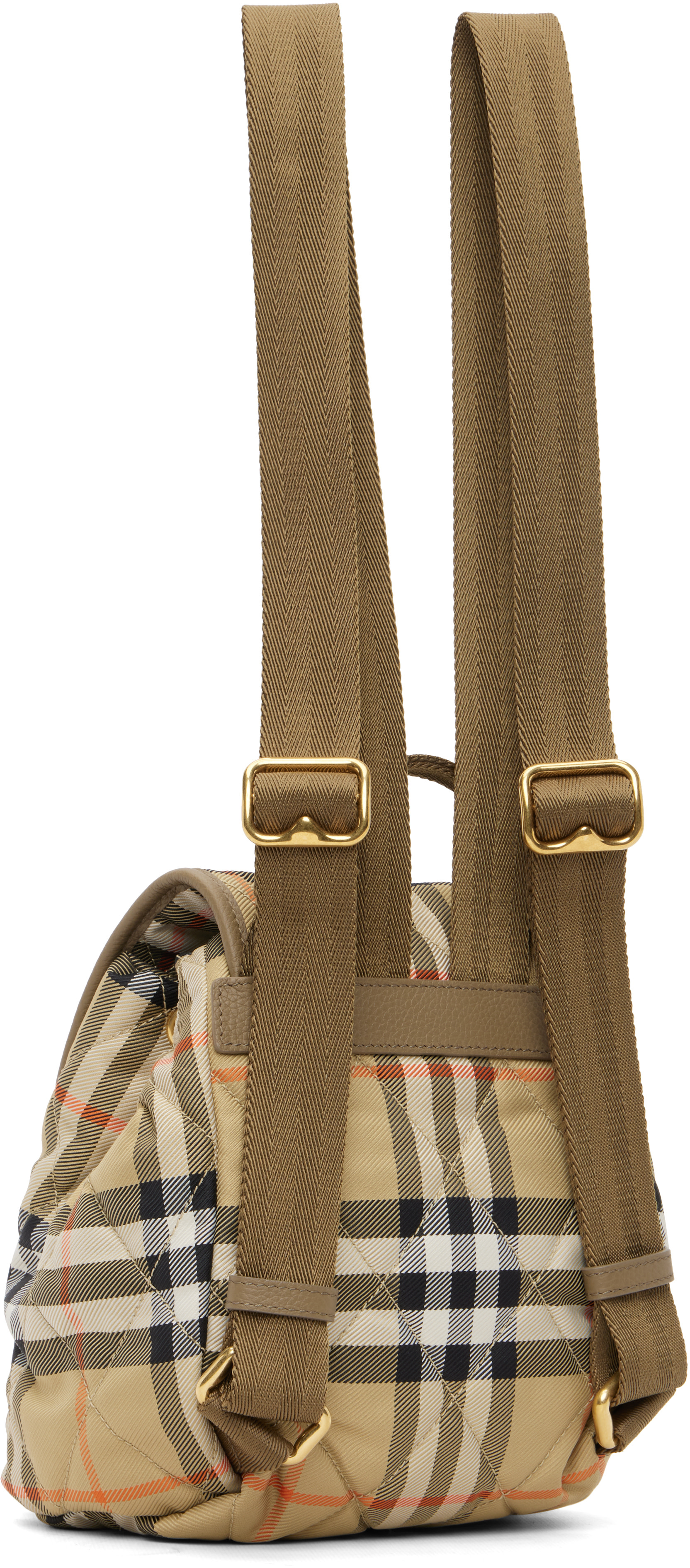 Burberry: Beige Mini Horseshoe Backpack | SSENSE