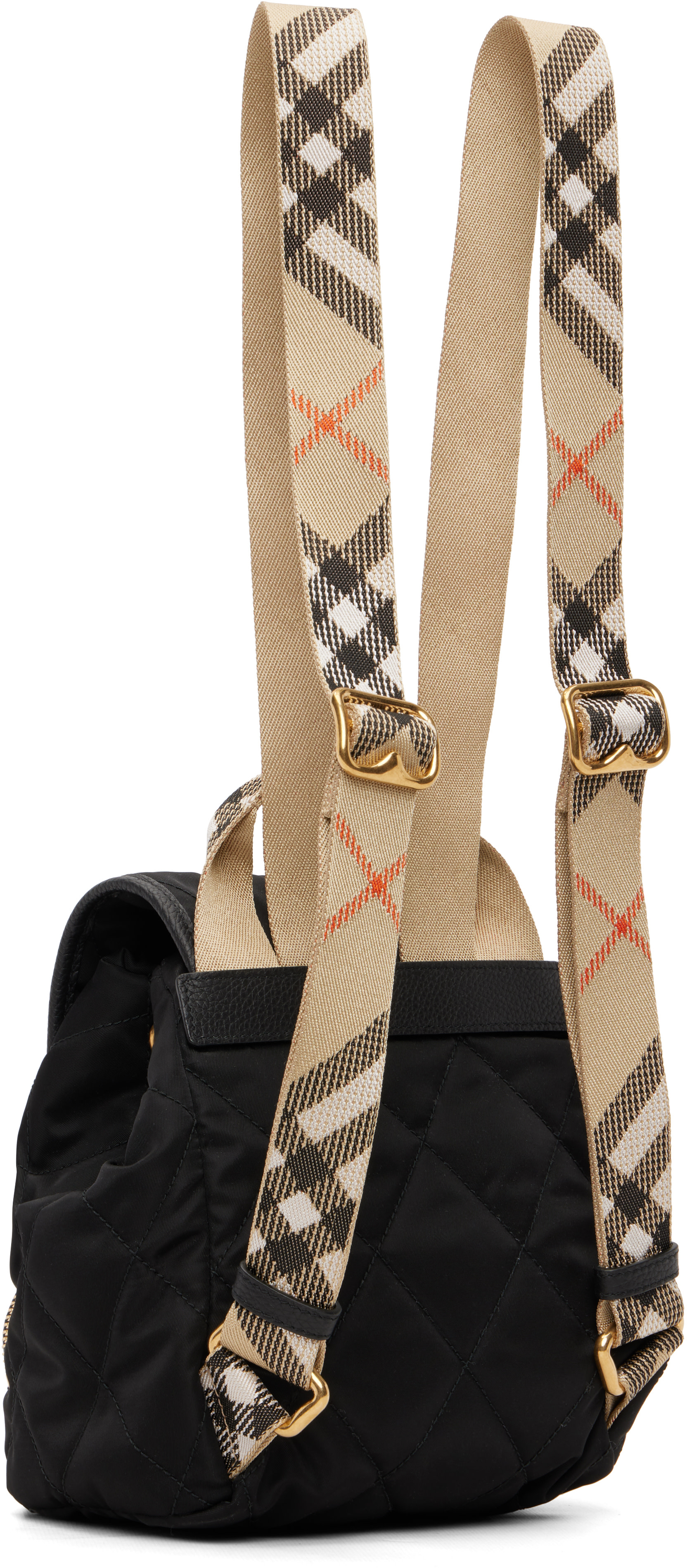 Burberry: Black Mini Horseshoe Backpack​ | SSENSE