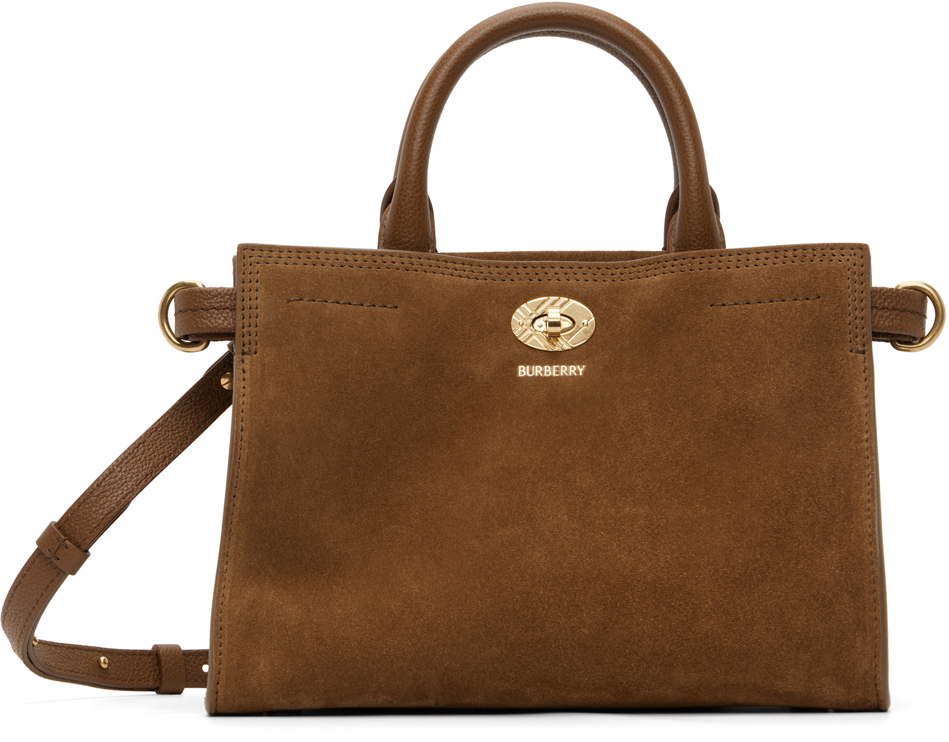 Burberry - Mini cabas Cotswolds brun