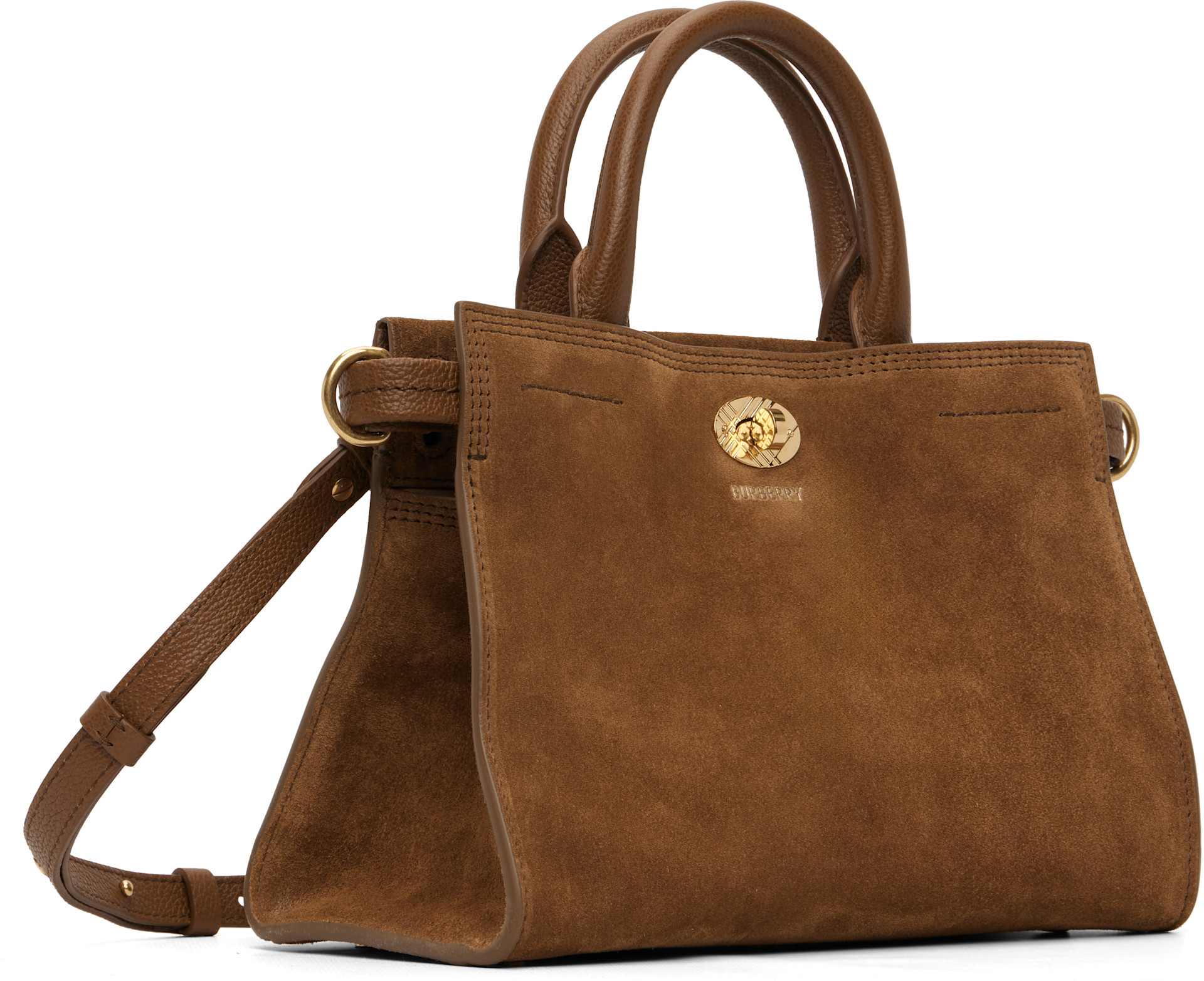 Burberry - Mini cabas Cotswolds brun