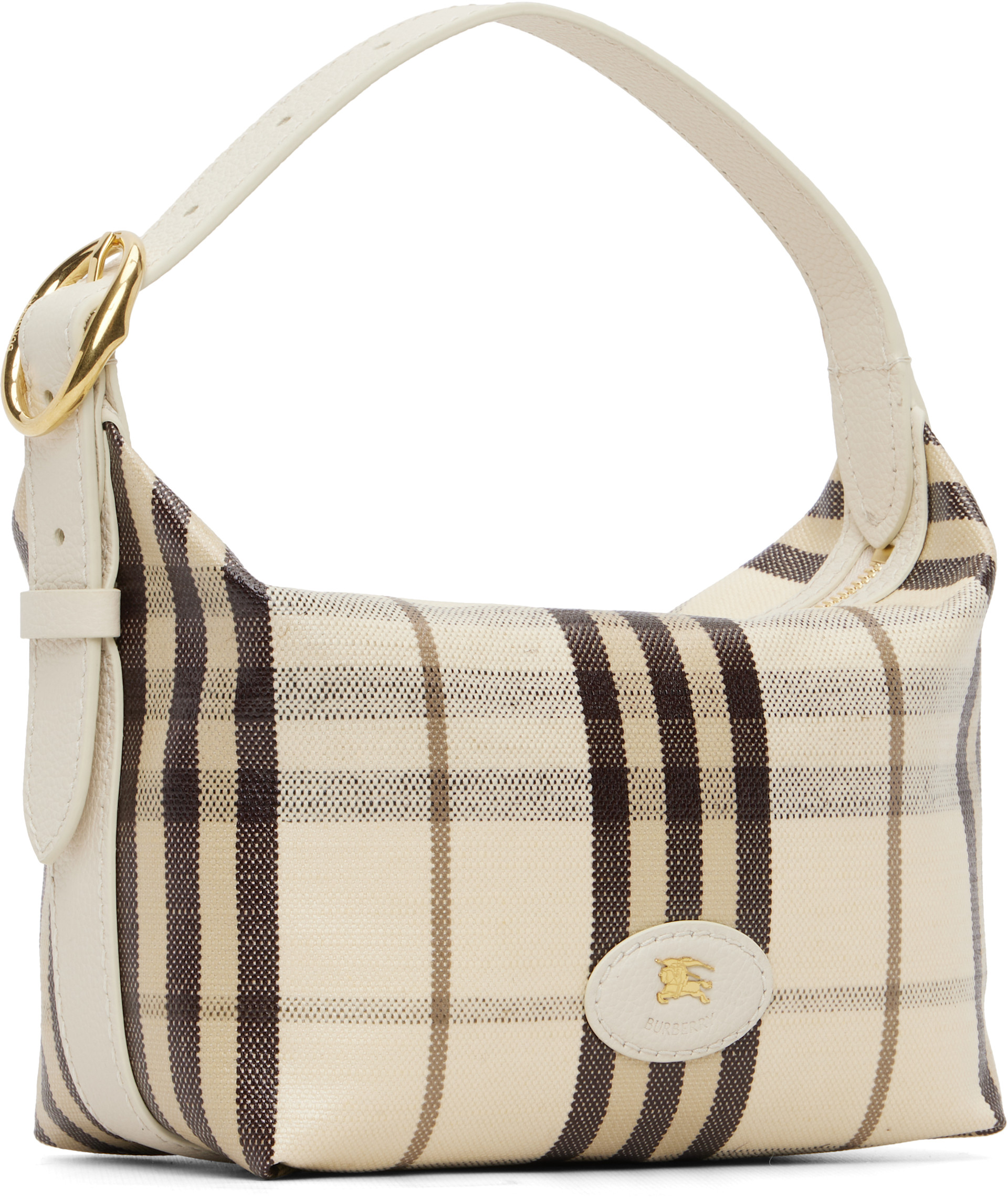 Burberry: Off-White Mini Highlands Duffle Bag | SSENSE