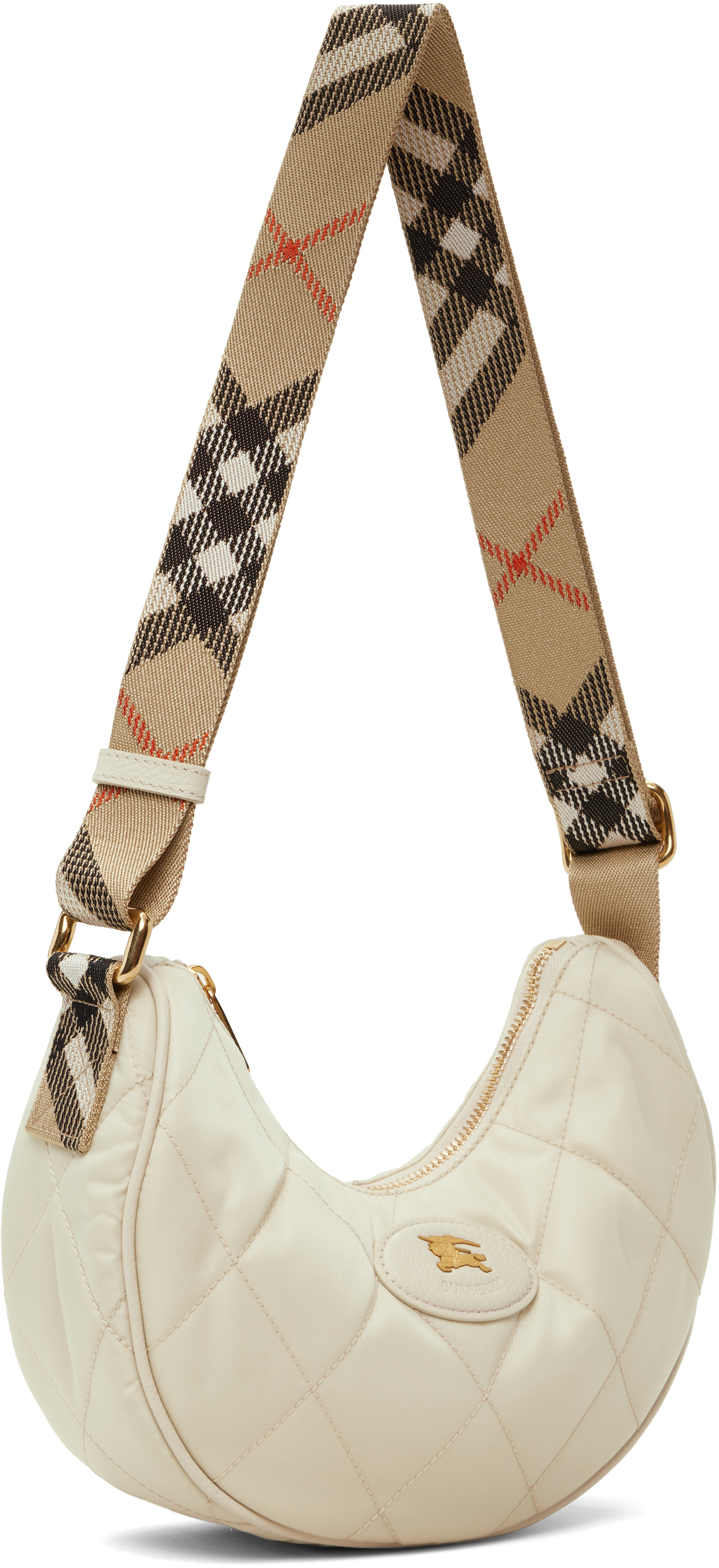Burberry: オフホワイト Horseshoe クロスボディバッグ | SSENSE 日本