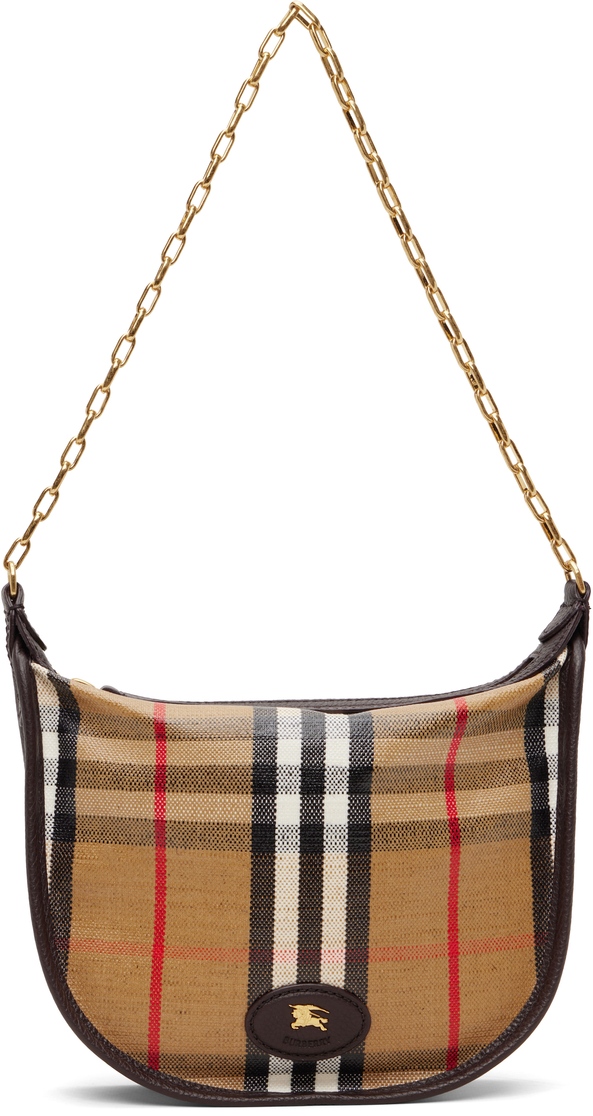 Burberry: ベージュ ミニ Highlands チェーンバッグ | SSENSE 日本
