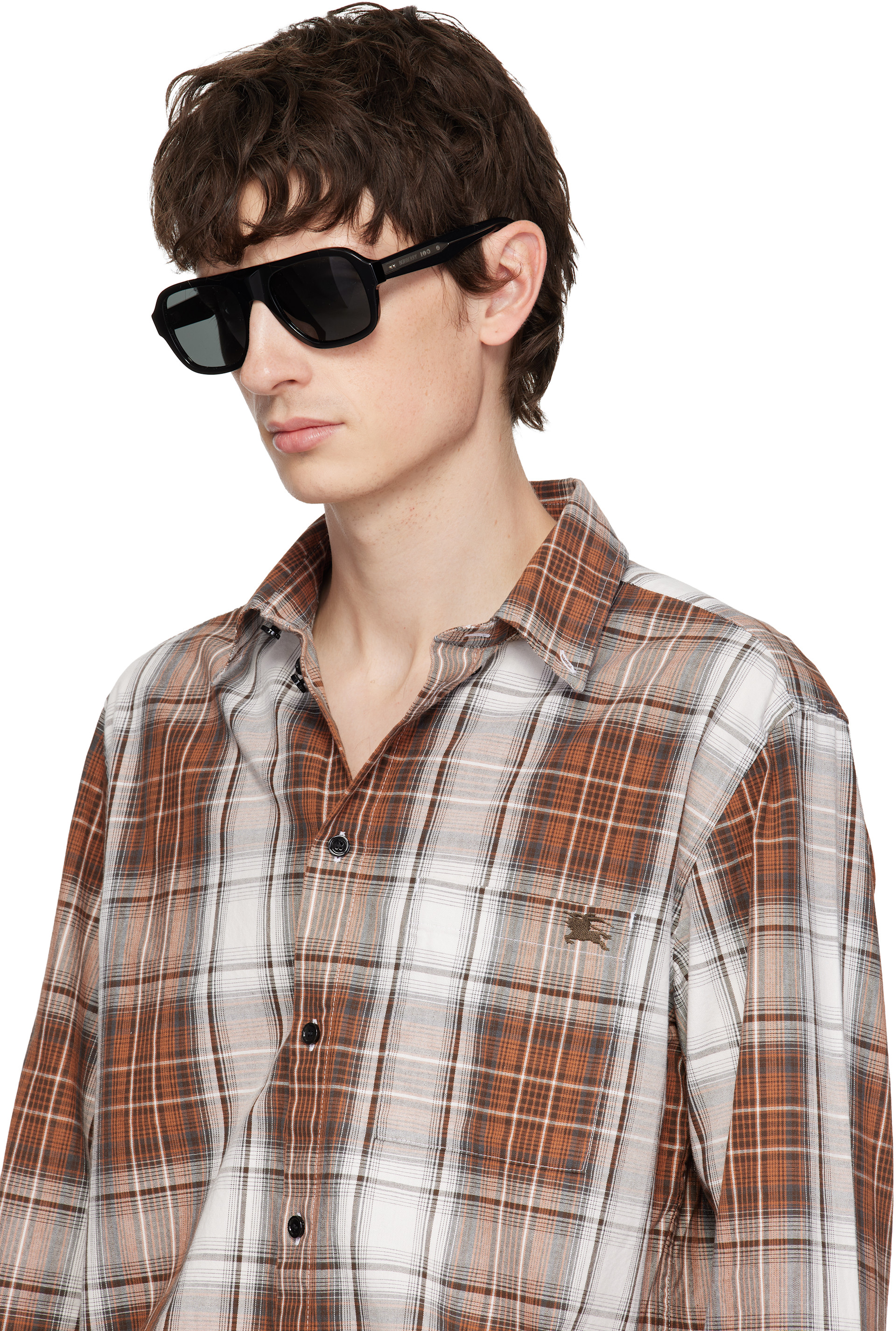 Burberry - Black Aviator Sunglasses