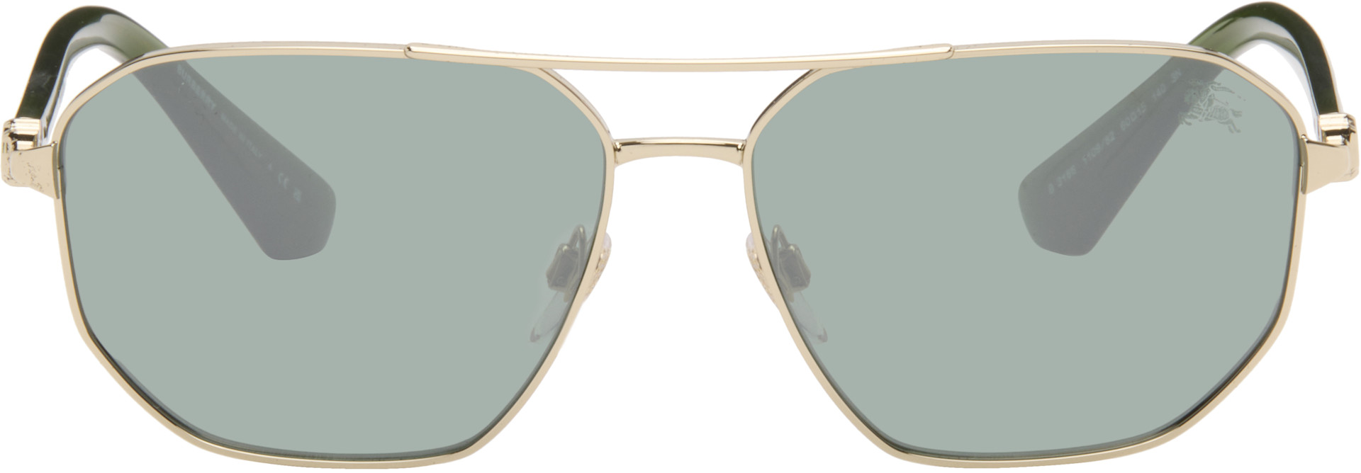 Burberry: Gold Metal Sunglasses | SSENSE Canada