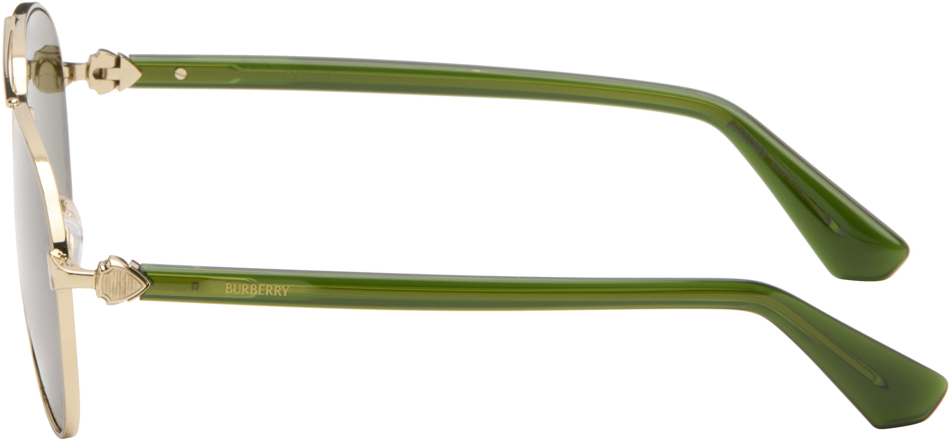Burberry: Gold Metal Sunglasses | SSENSE Canada