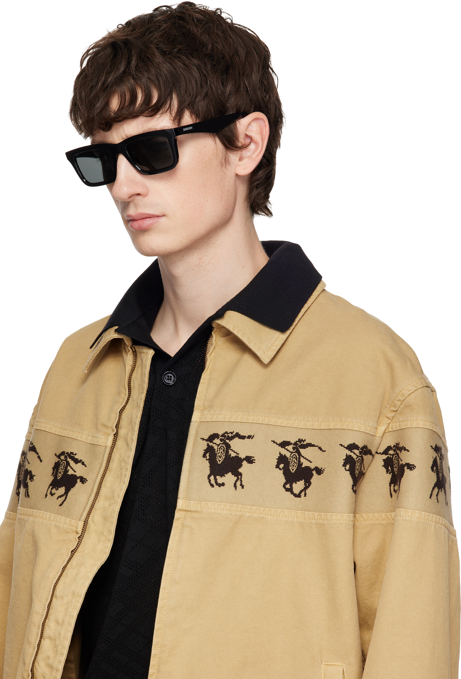 Burberry - ブラック ロゴ スクエアサングラス