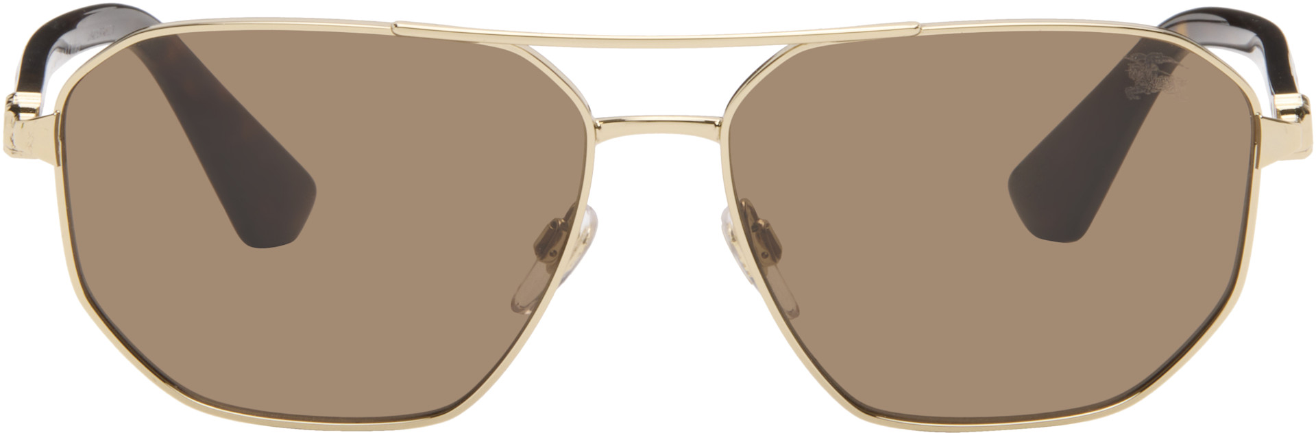 Burberry: Gold Metal Sunglasses | SSENSE