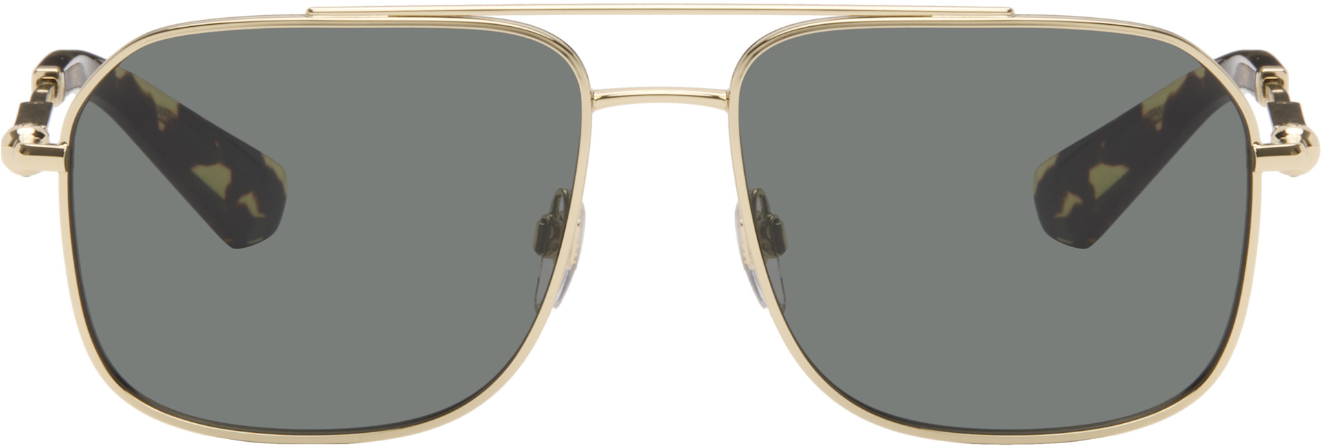 Burberry: Gold Metal Sunglasses | SSENSE