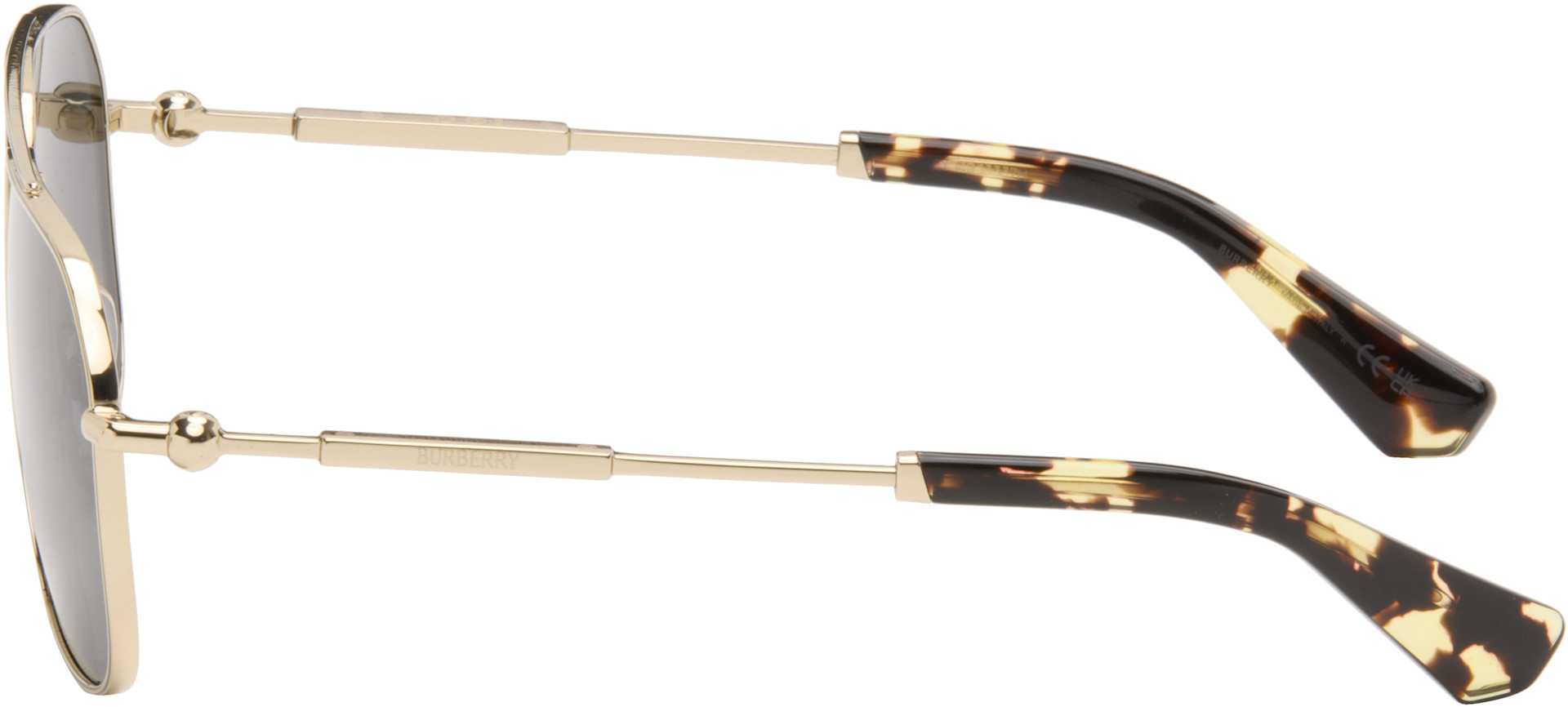 Burberry: Gold Metal Sunglasses | SSENSE