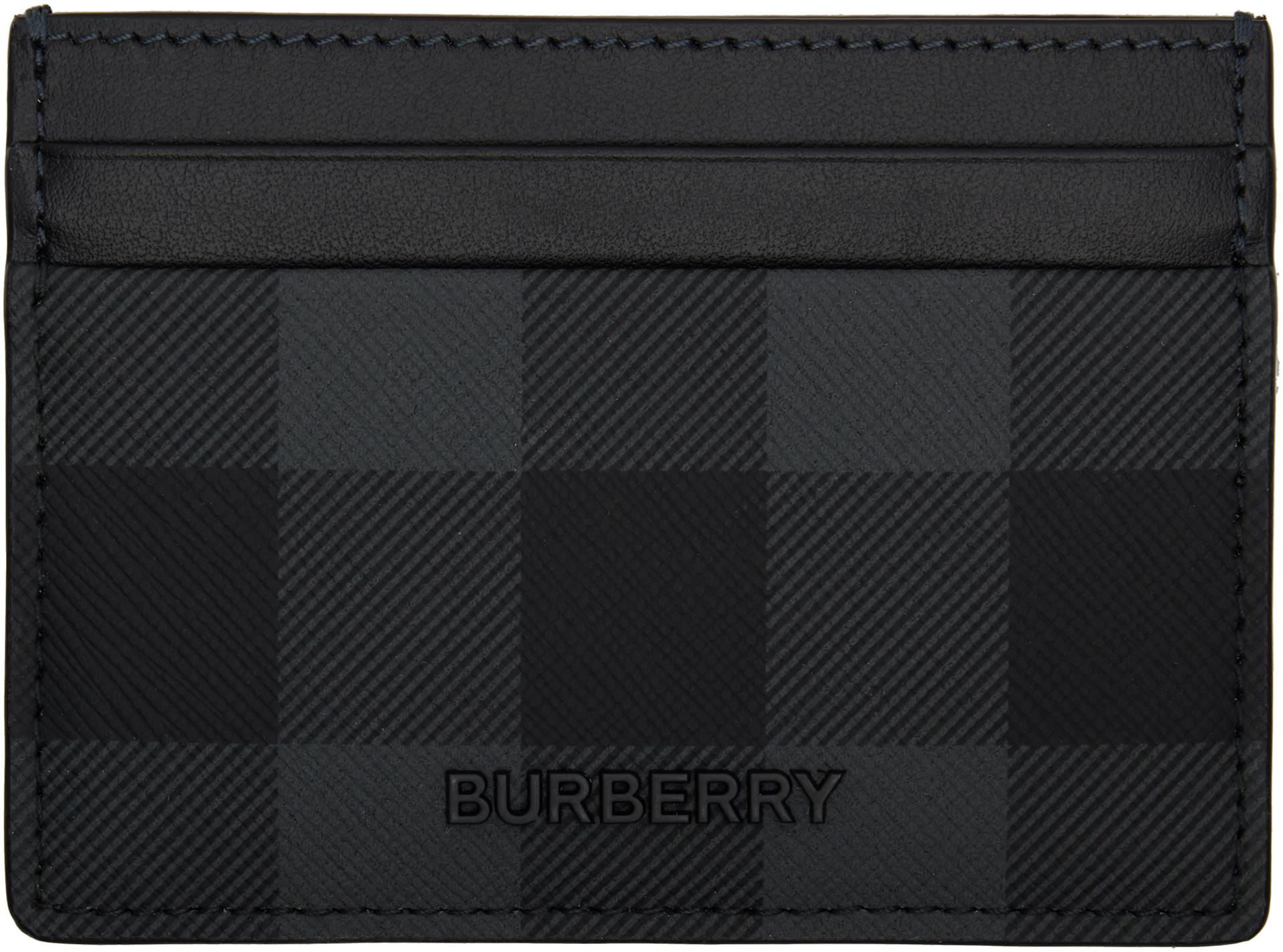 Burberry - 그레이 체크 카드 지갑