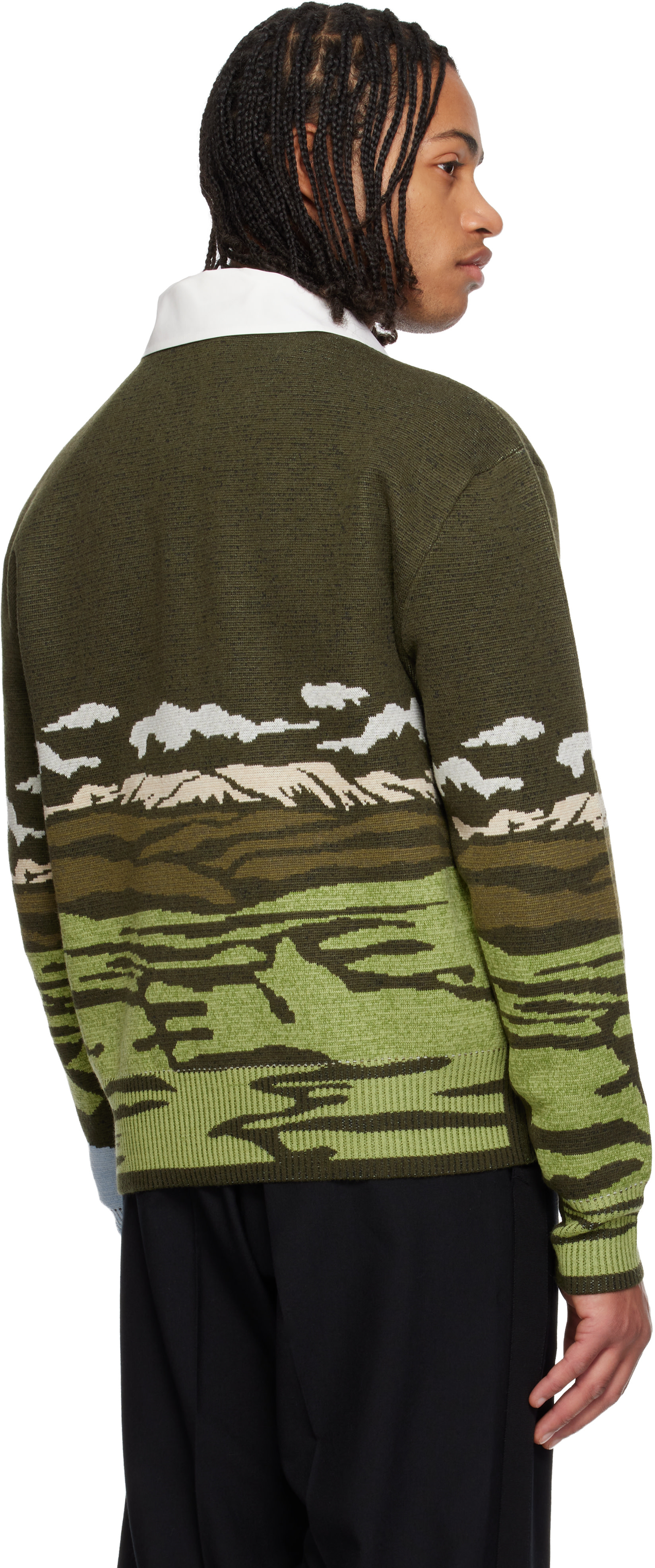 Burberry - グリーン Landscape Wool Blend セーター