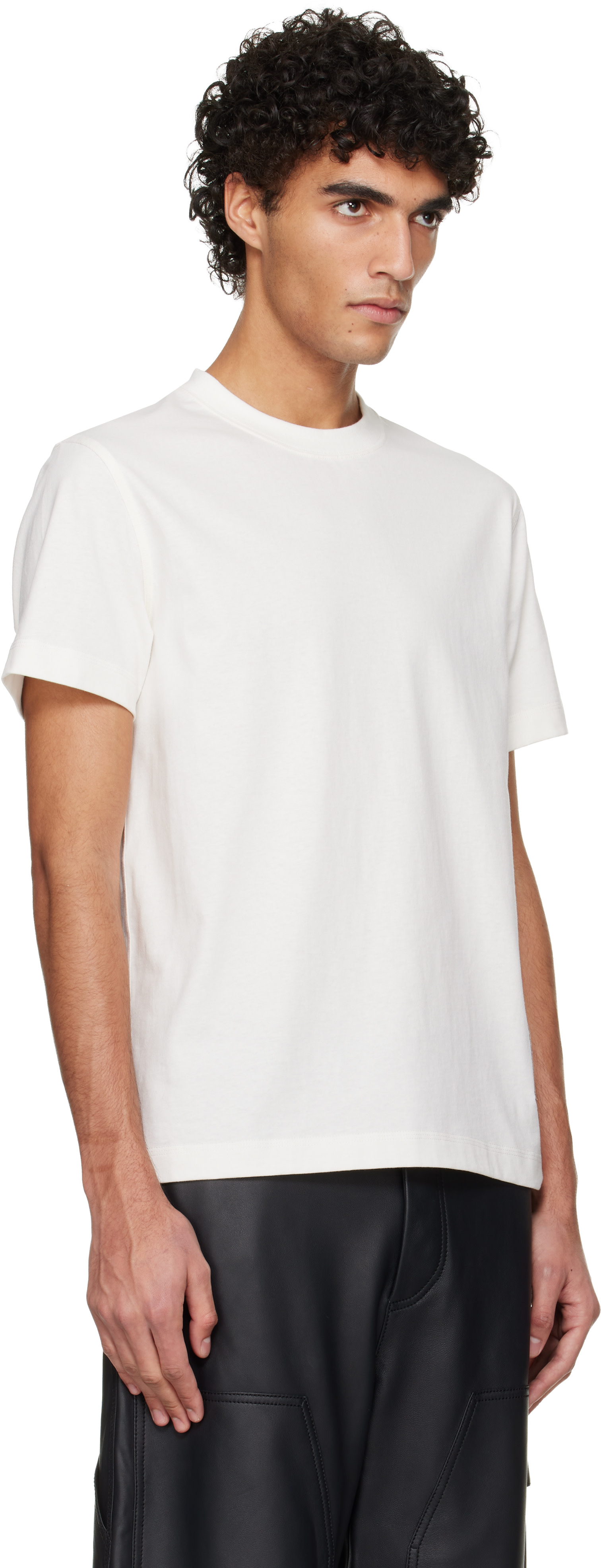 Burberry: White Check Label Cotton T-shirt | SSENSE