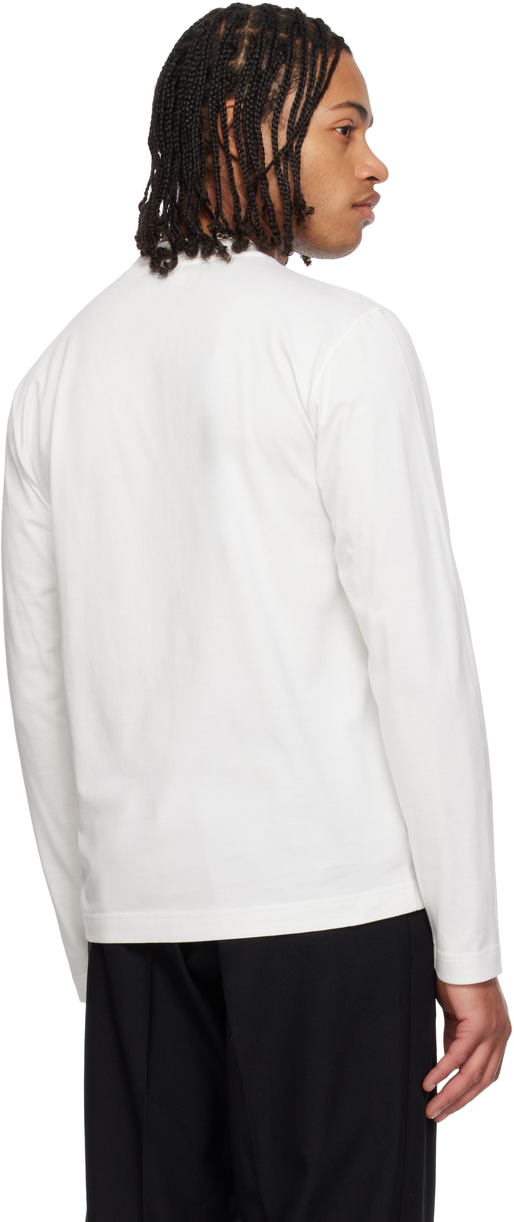Burberry: White EKD Long Sleeve T-shirt | SSENSE