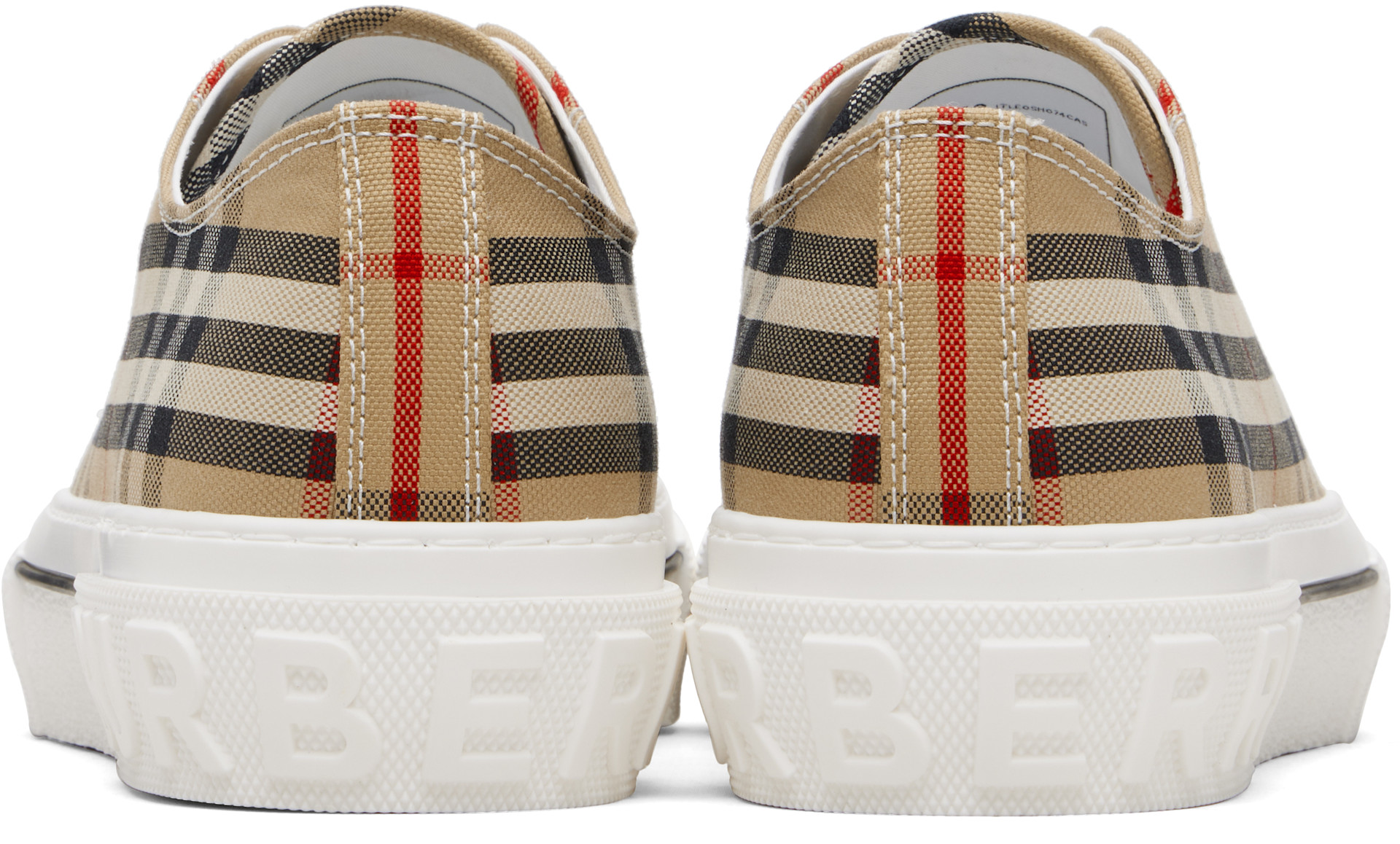 Burberry - ベージュ チェック スニーカー