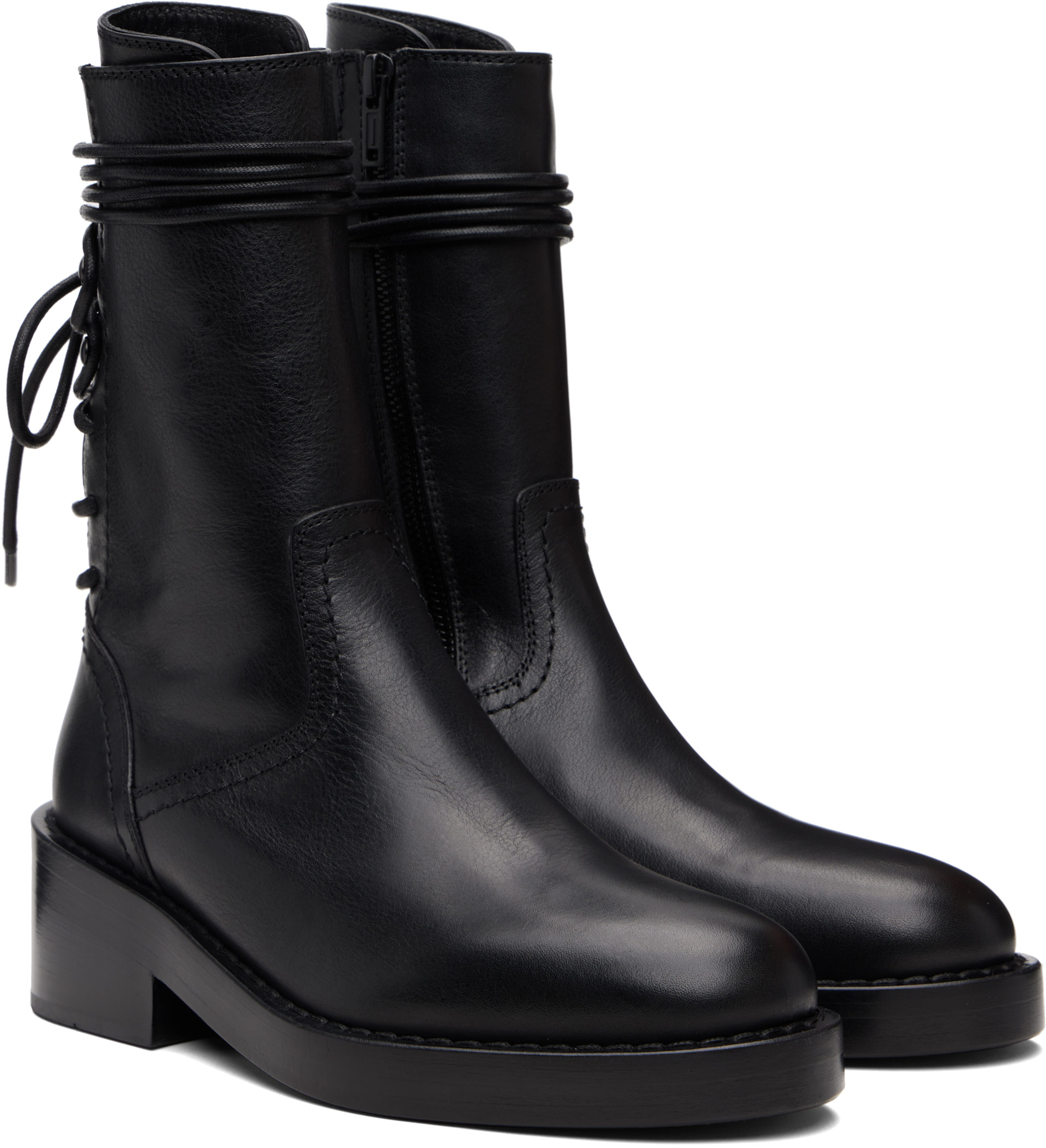 Ann Demeulemeester: Black Henrica Boots | SSENSE