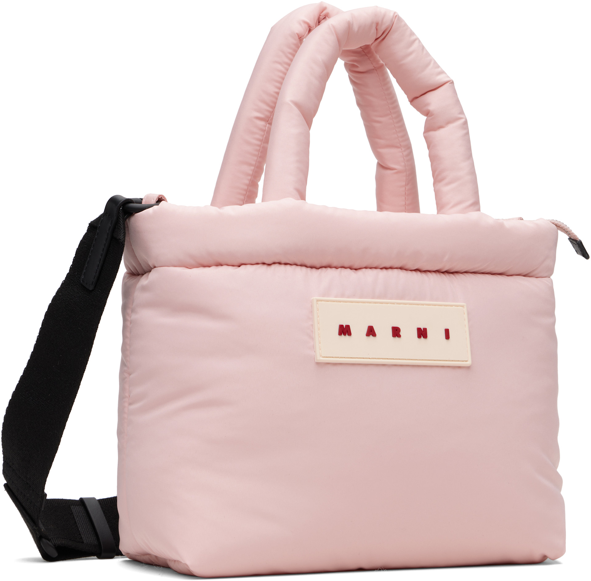 Marni: ピンク Puff East/West トートバッグ | SSENSE 日本