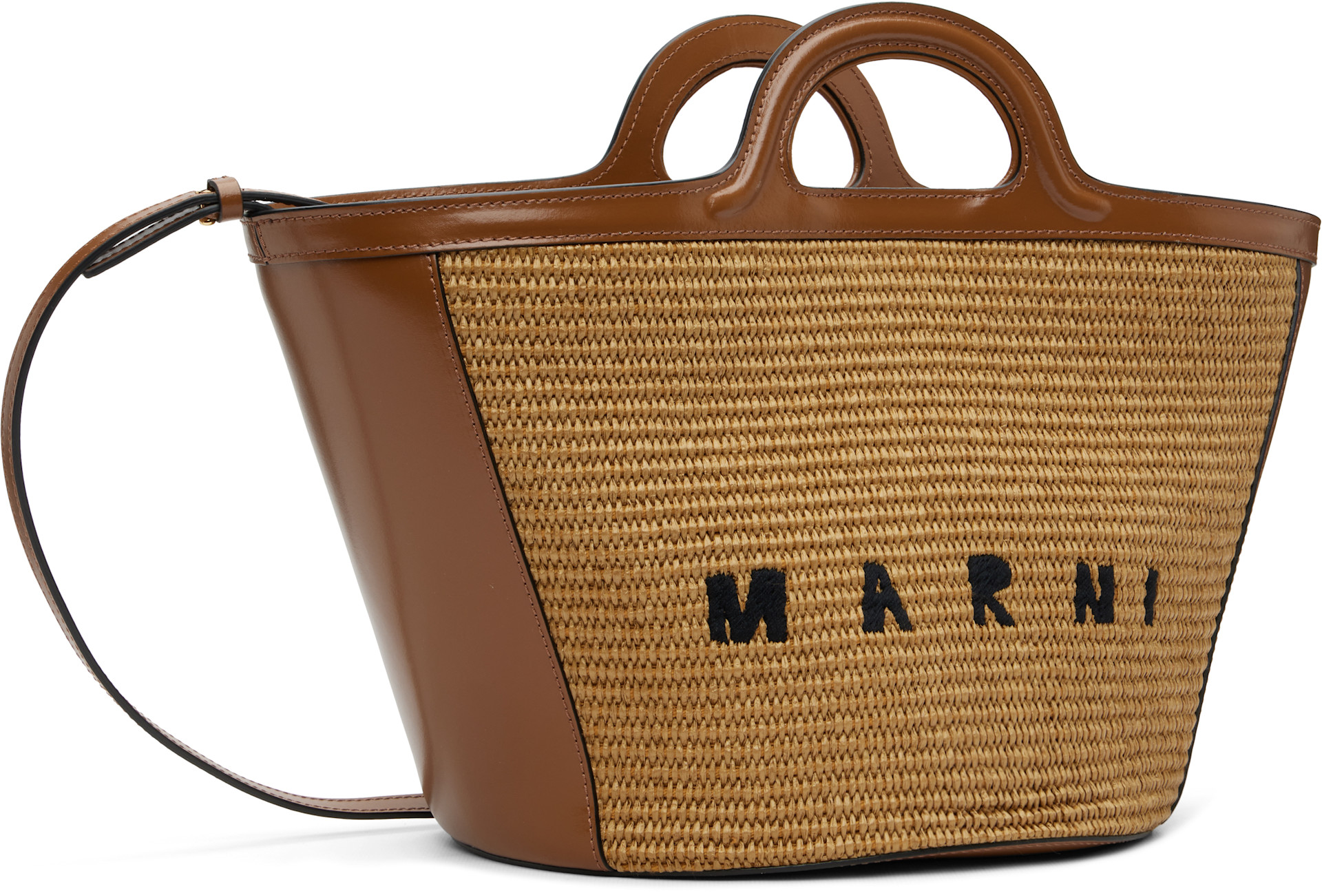 marni マルニ ブラウン TROPICALIA BAG SMALL Marni: Brown Tropicalia Small Tote | SSENSE