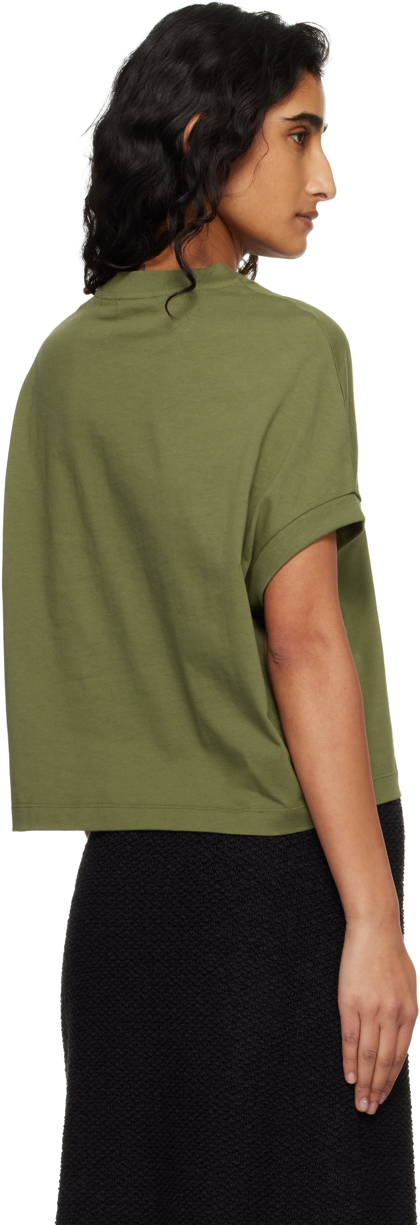 Marni: Green Marni Logo Flame Print Jersey T-shirt | SSENSE