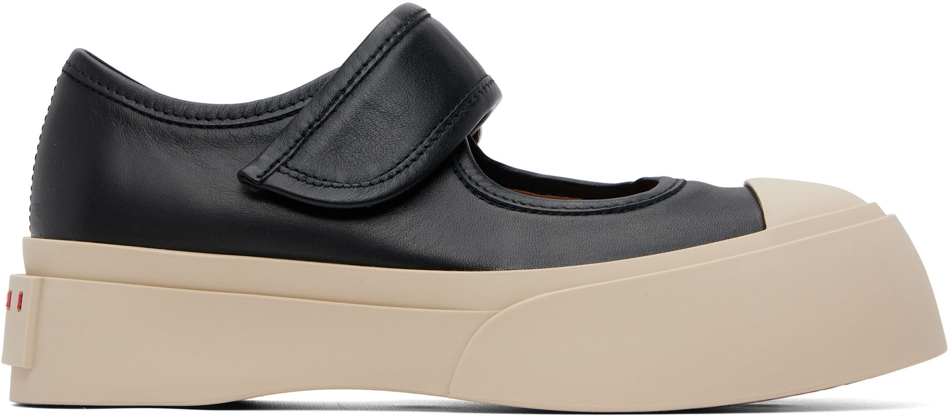 Marni: Black Pablo Mary Jane Loafers | SSENSE