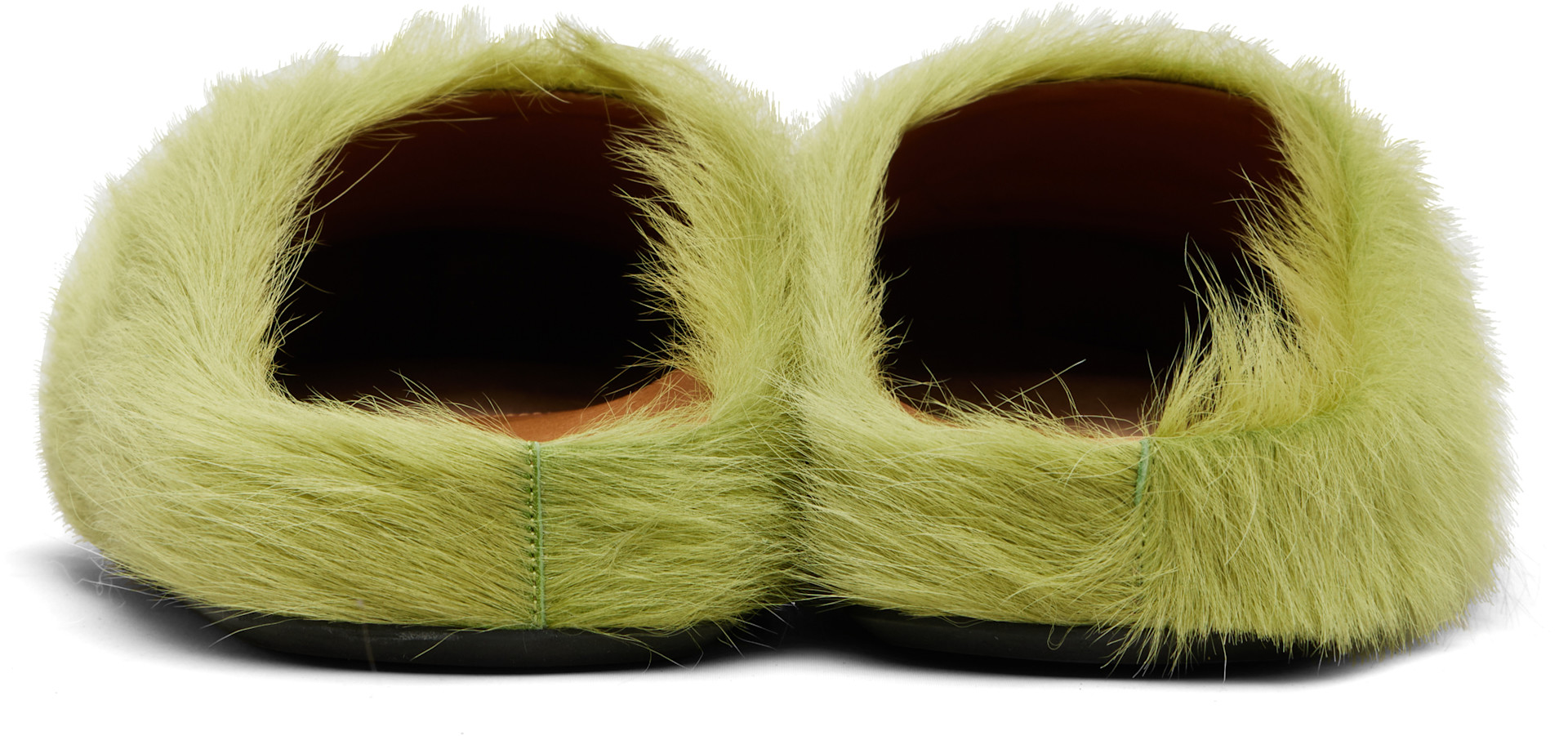 Marni: Green Fussbett Sabot Slip-on Loafers | SSENSE