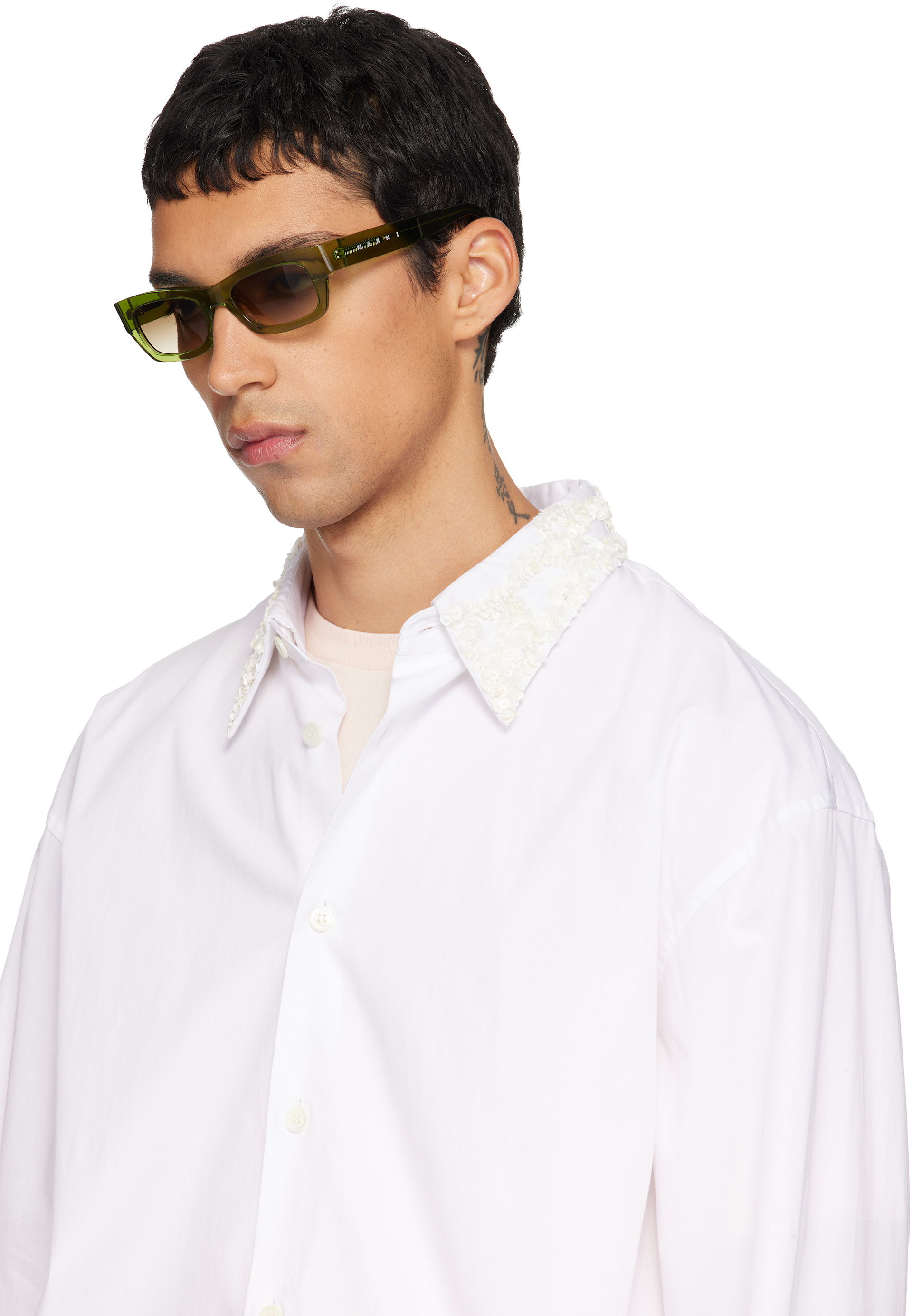 Marni: Green RETROSUPERFUTURE Edition Haicli Sunglasses | SSENSE