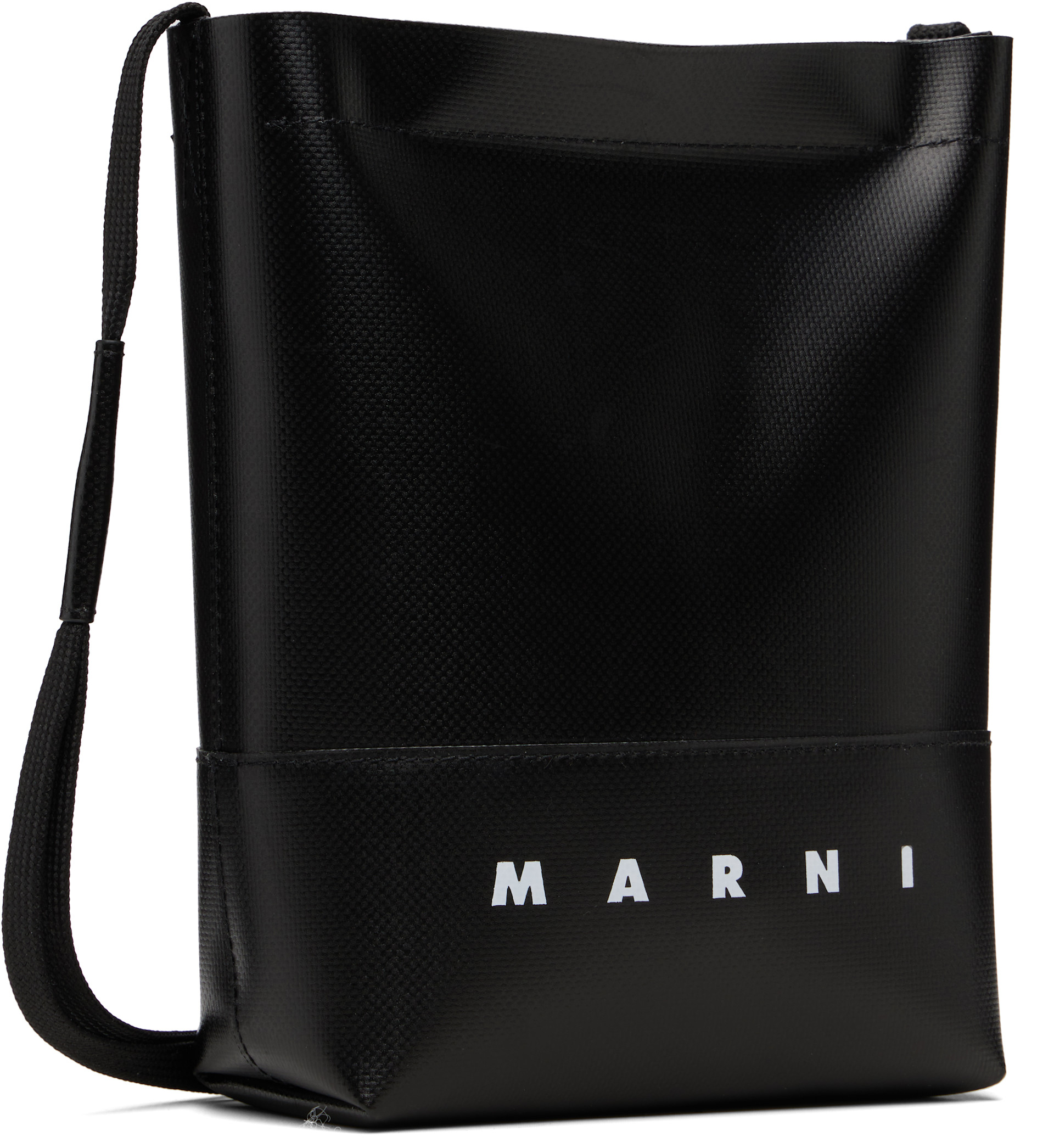 Marni - Black Shoelace Strap Crossbody Bag