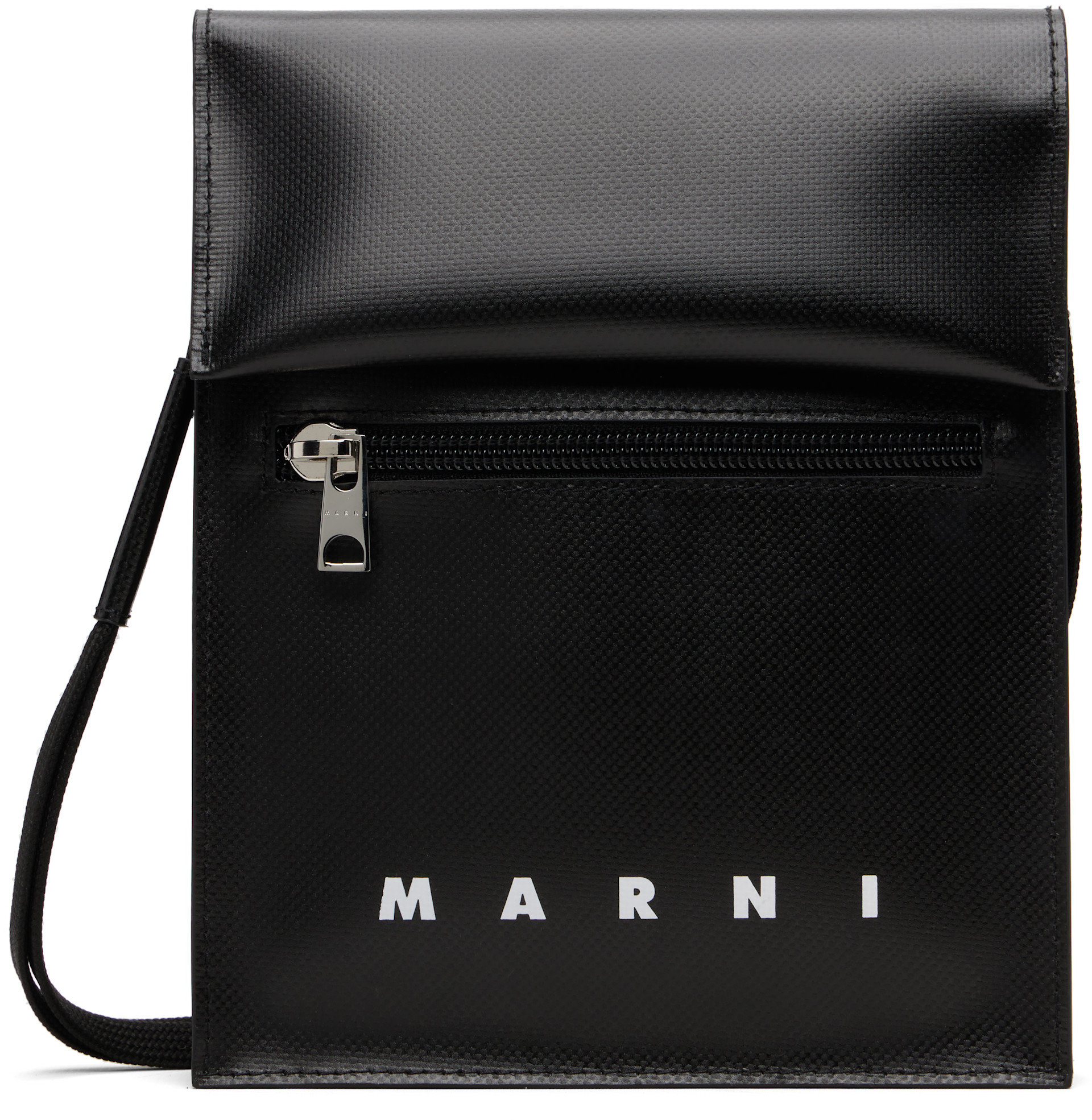 Marni - Black Shoelace Strap Crossbody Bag