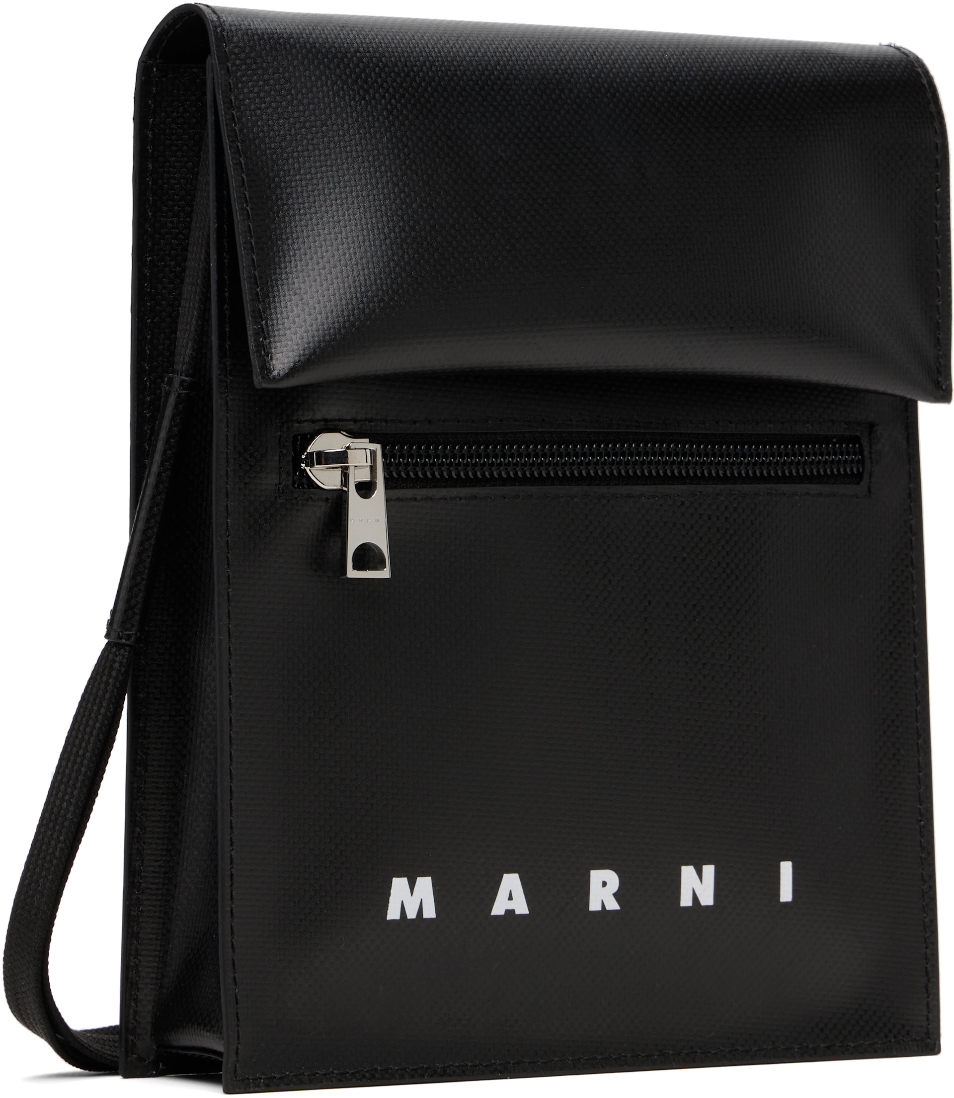Marni - Black Shoelace Strap Crossbody Bag