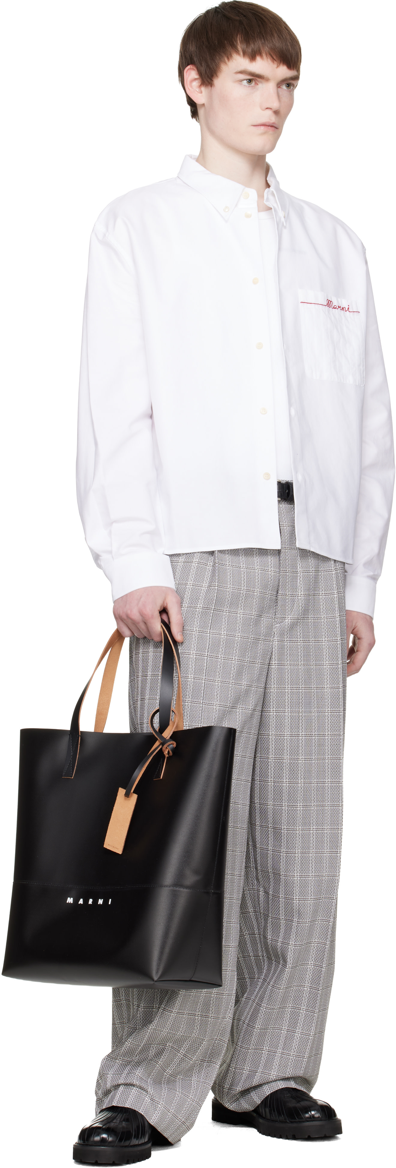 Marni: ホワイト コットン オックスフォードシャツ | SSENSE 日本