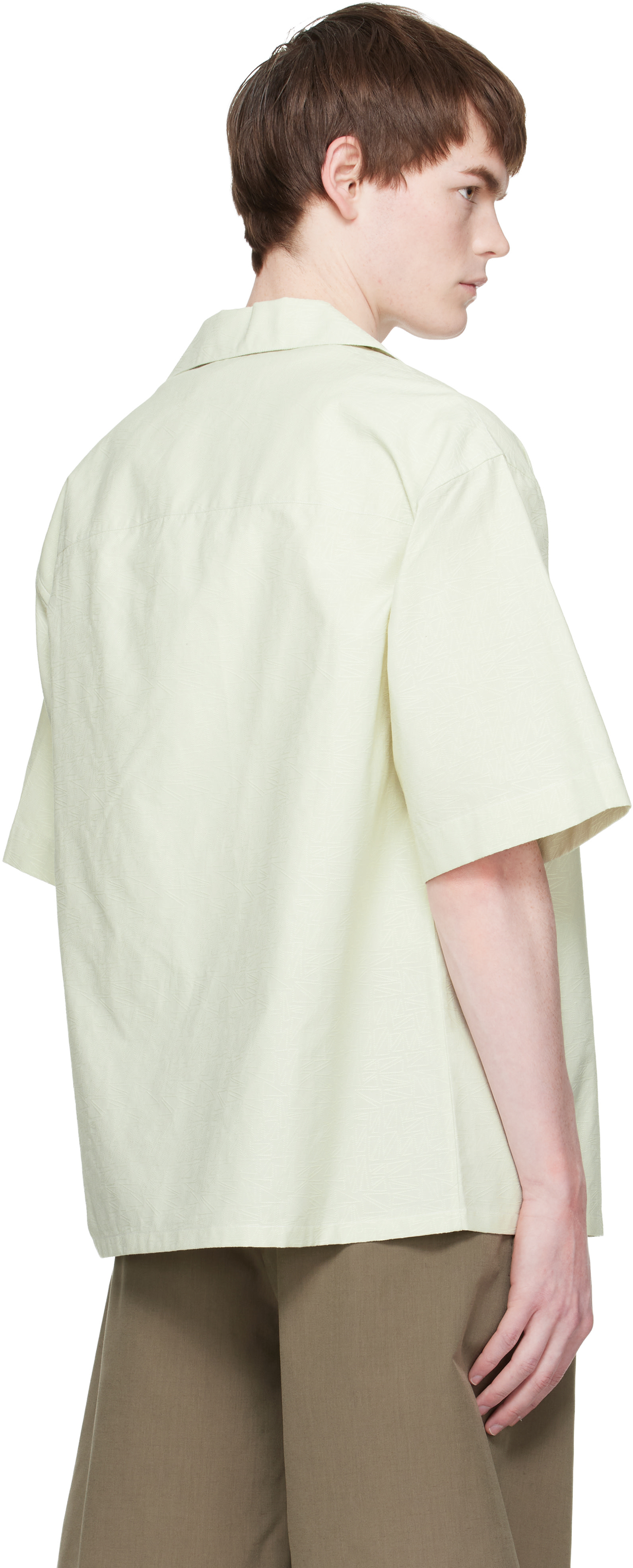 Marni: Green Cotton Jacquard Shirt | SSENSE