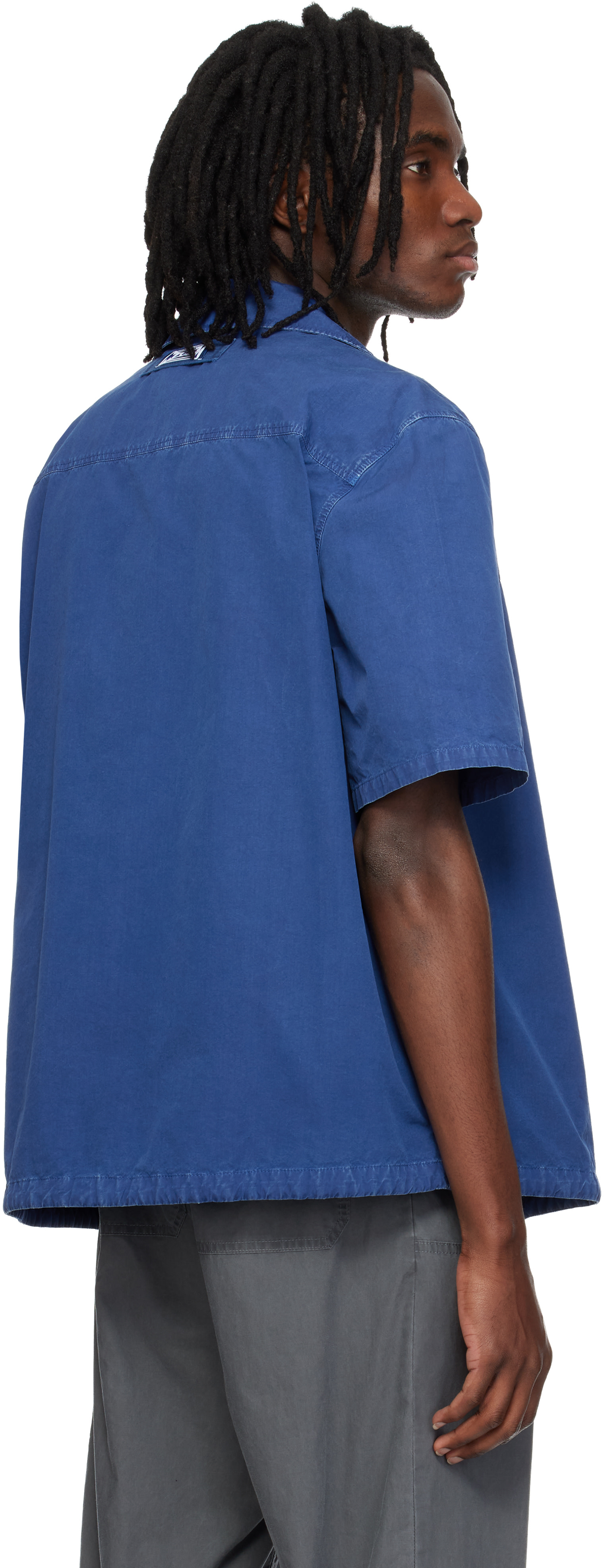 Marni - Blue Drawstring Hem Cotton Shirt