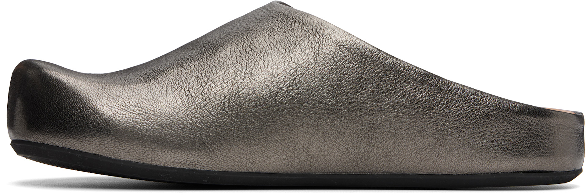 Marni - Gunmetal Fussbett Sabot Slip-on Loafers